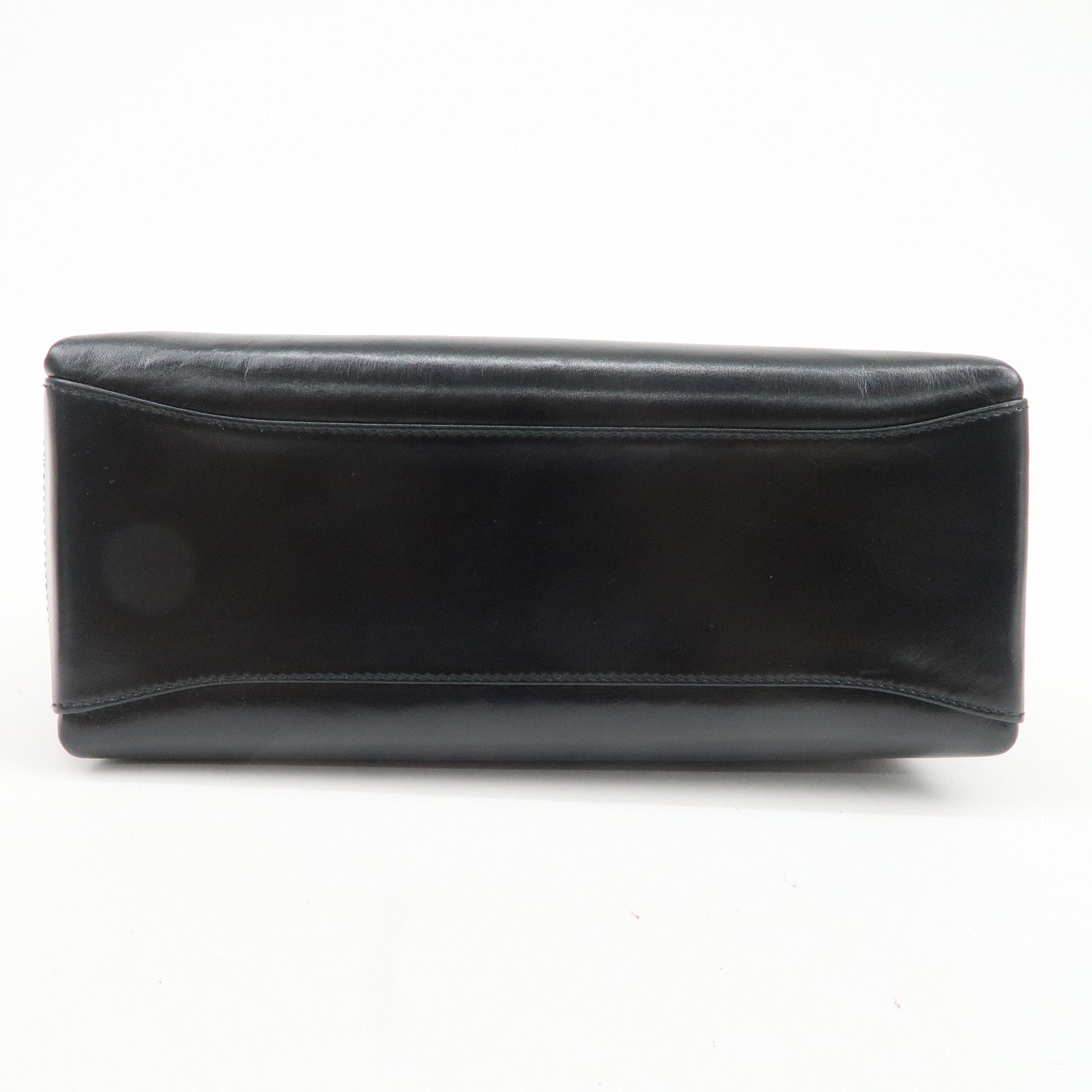 GUCCI Bamboo Leather Hand bag Shoulder Bag Black 000.1781.0175 Used