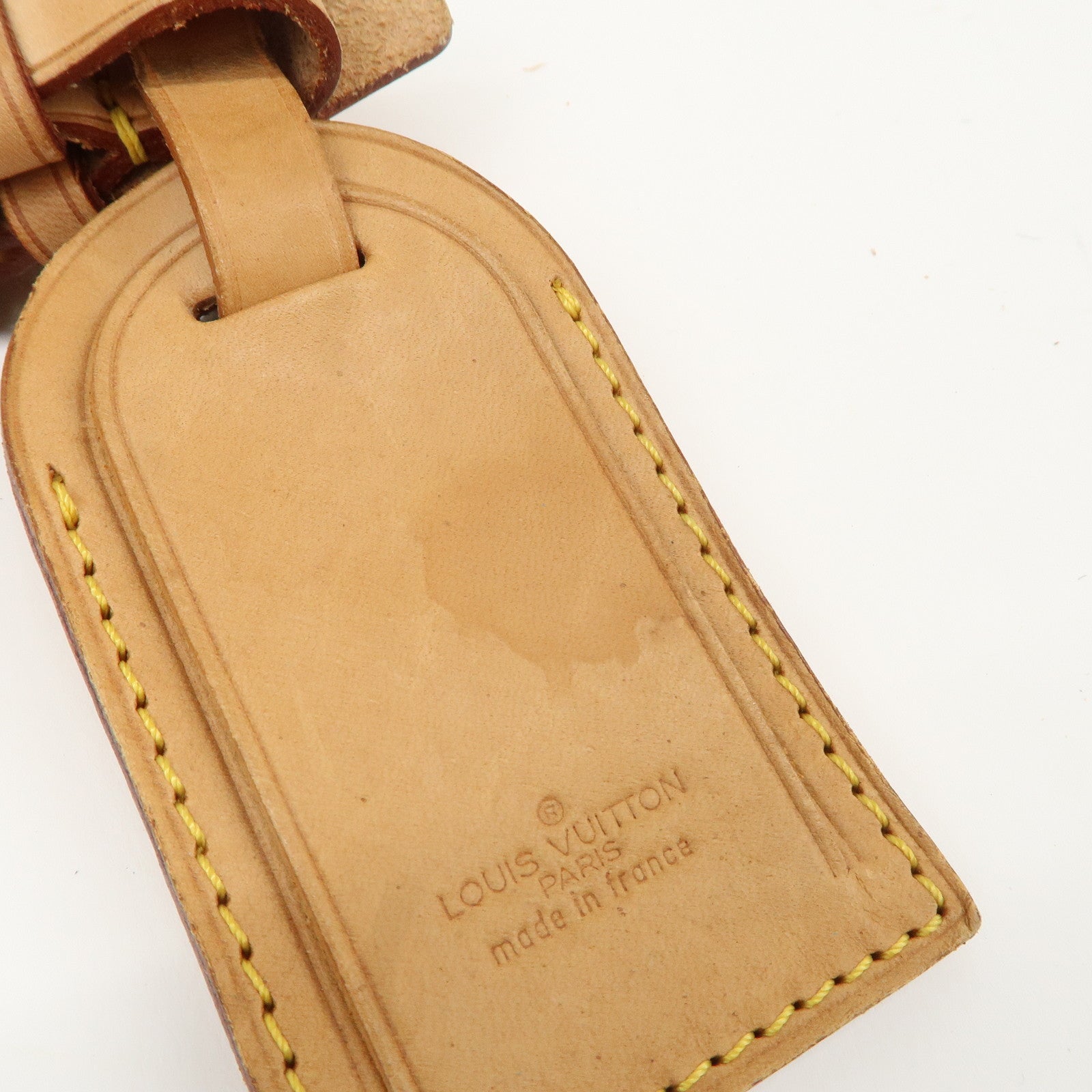 Louis Vuitton Set of 10 Leather Name Tag & Poignet Natural Used