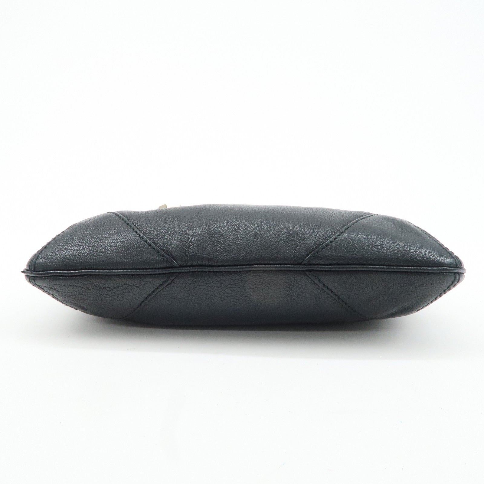 GUCCI Sherry Leather Chain Shoulder Bag Hand Bag Black 153011 Used