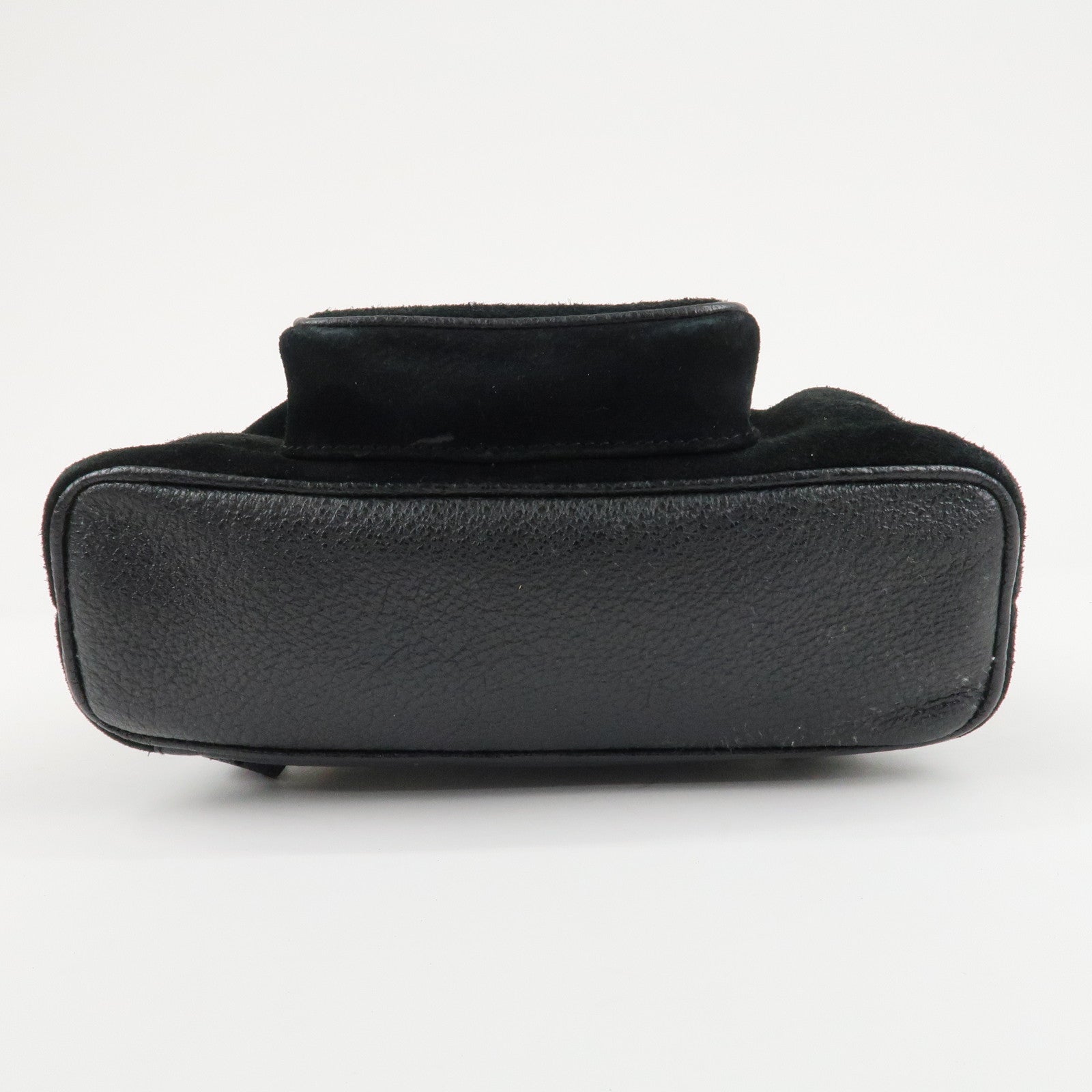 GUCCI Bamboo Leather Suede Mini Back Pack Black 003.1705.0030 Used