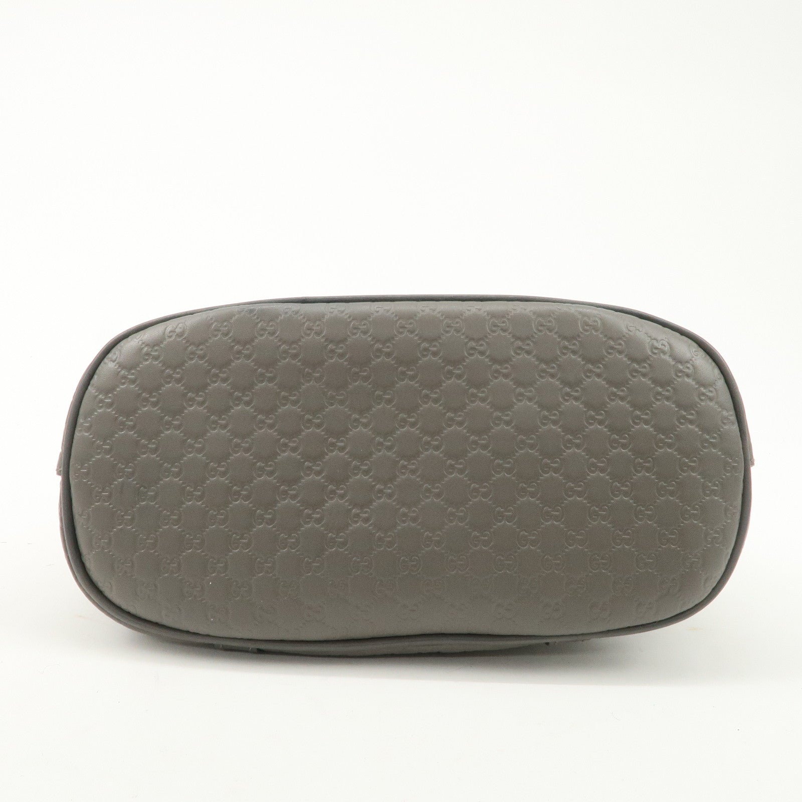 GUCCI Micro Guccissima Leather 2WAY Bag Hand Bag Gray 449654 Used