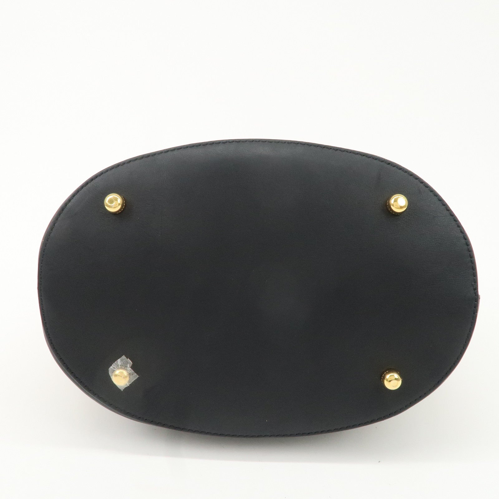 BURBERRY Unborn Calf Leather Bucket Bag Shoulder Bag Leopard Used