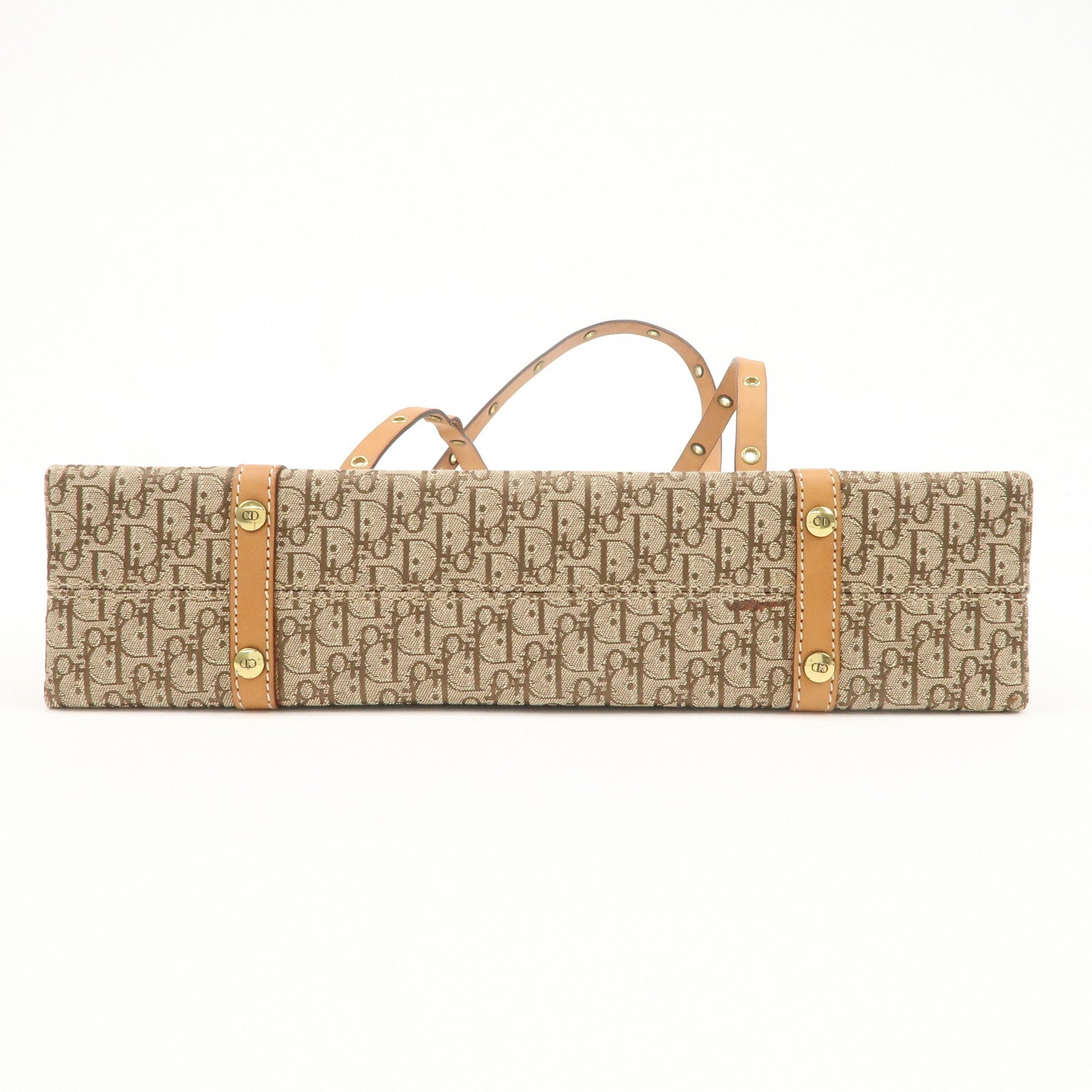 Christian Dior Trotter Street Chic Canvas Leather Shoulder Bag Used