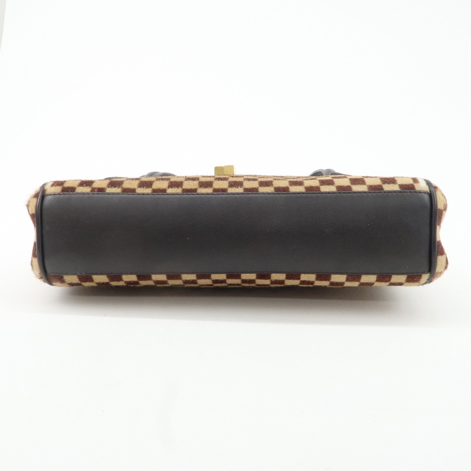 Louis Vuitton Damier Sauvage Lion Hand Bag Beige Brown M92131 Used