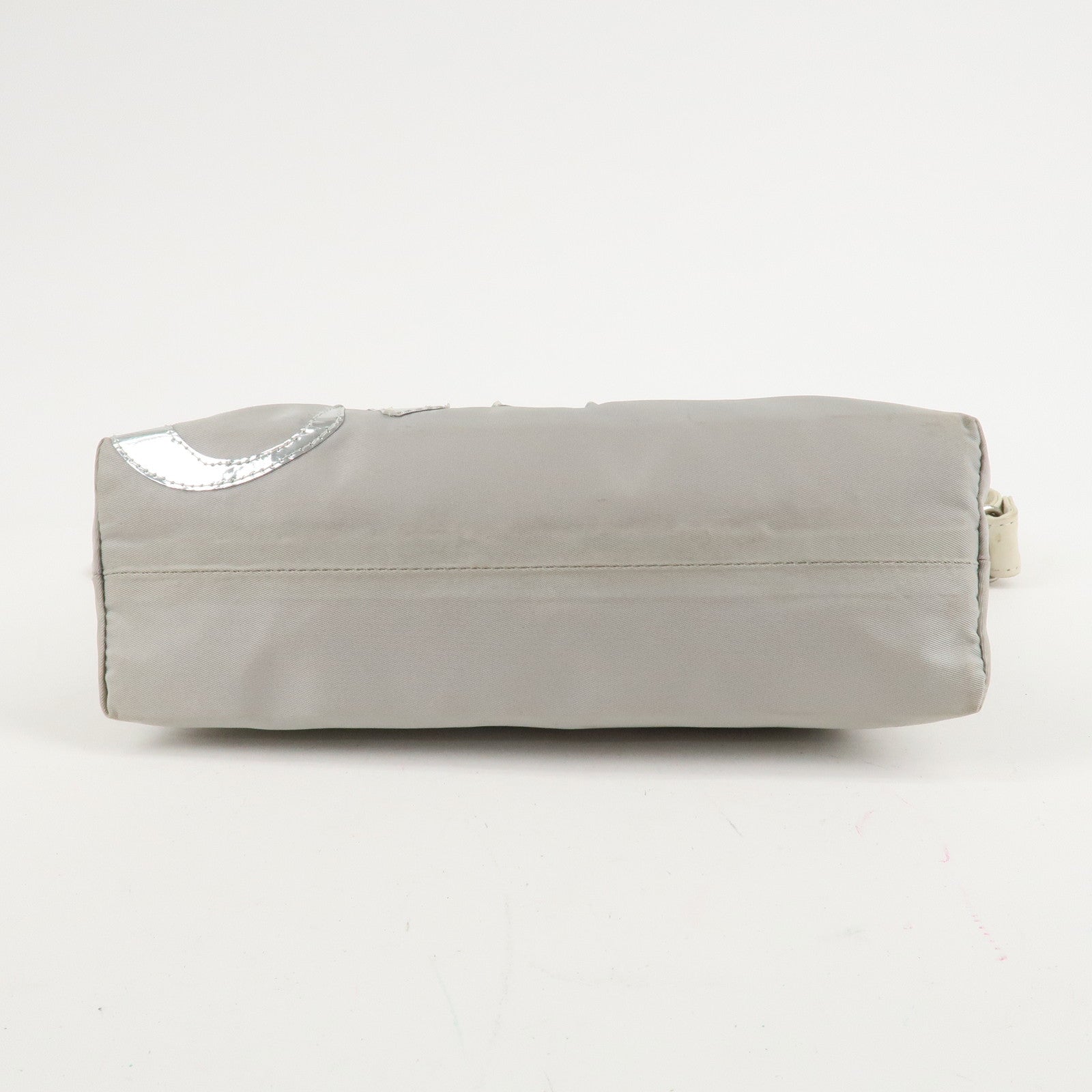 Chloe 2Way Nylon Leather Bag Shoulder Bag Light Gray White Used