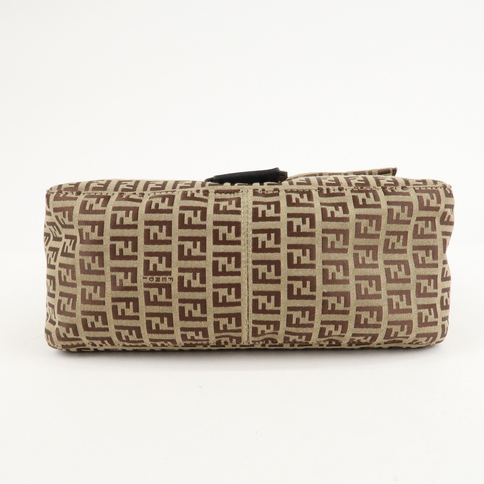 FENDI Zucchino Canvas Leather Mamma Bucket Shoulder Bag 8BR001 Used