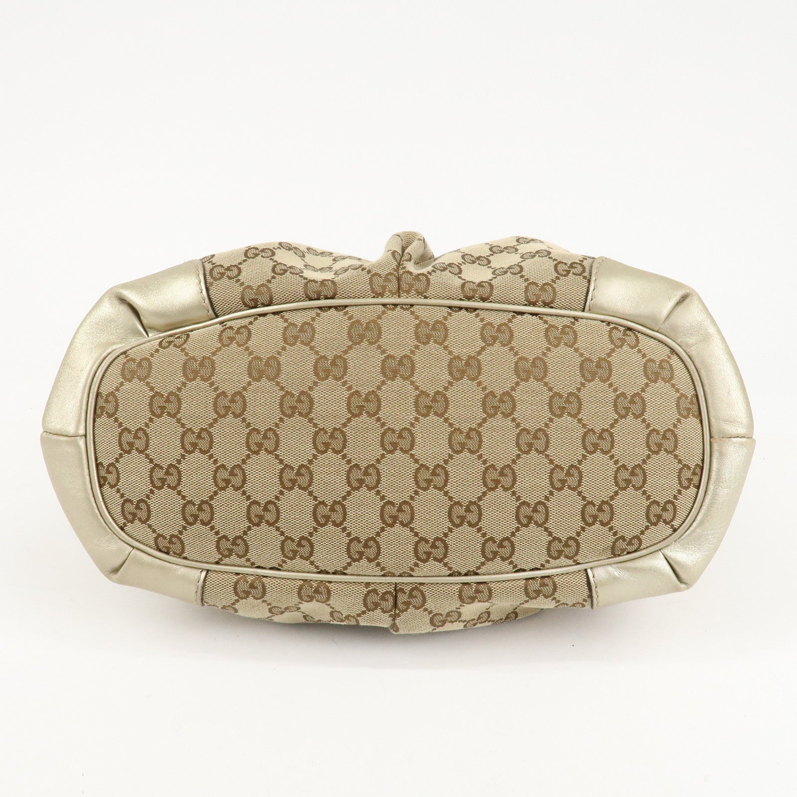 GUCCI Sukey GG Canvas Leather 2Way Shoulder Bag Beige Gold 247902 Used