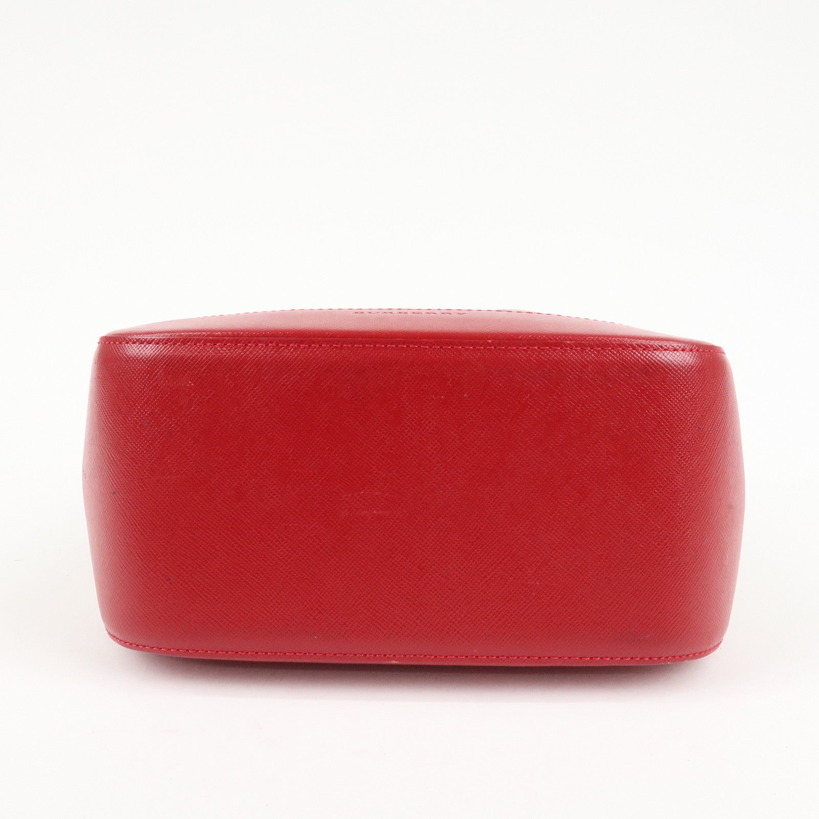 BURBERRY Nova Plaid Canvas Leather Shoulder Bag Hand Bag Red Used