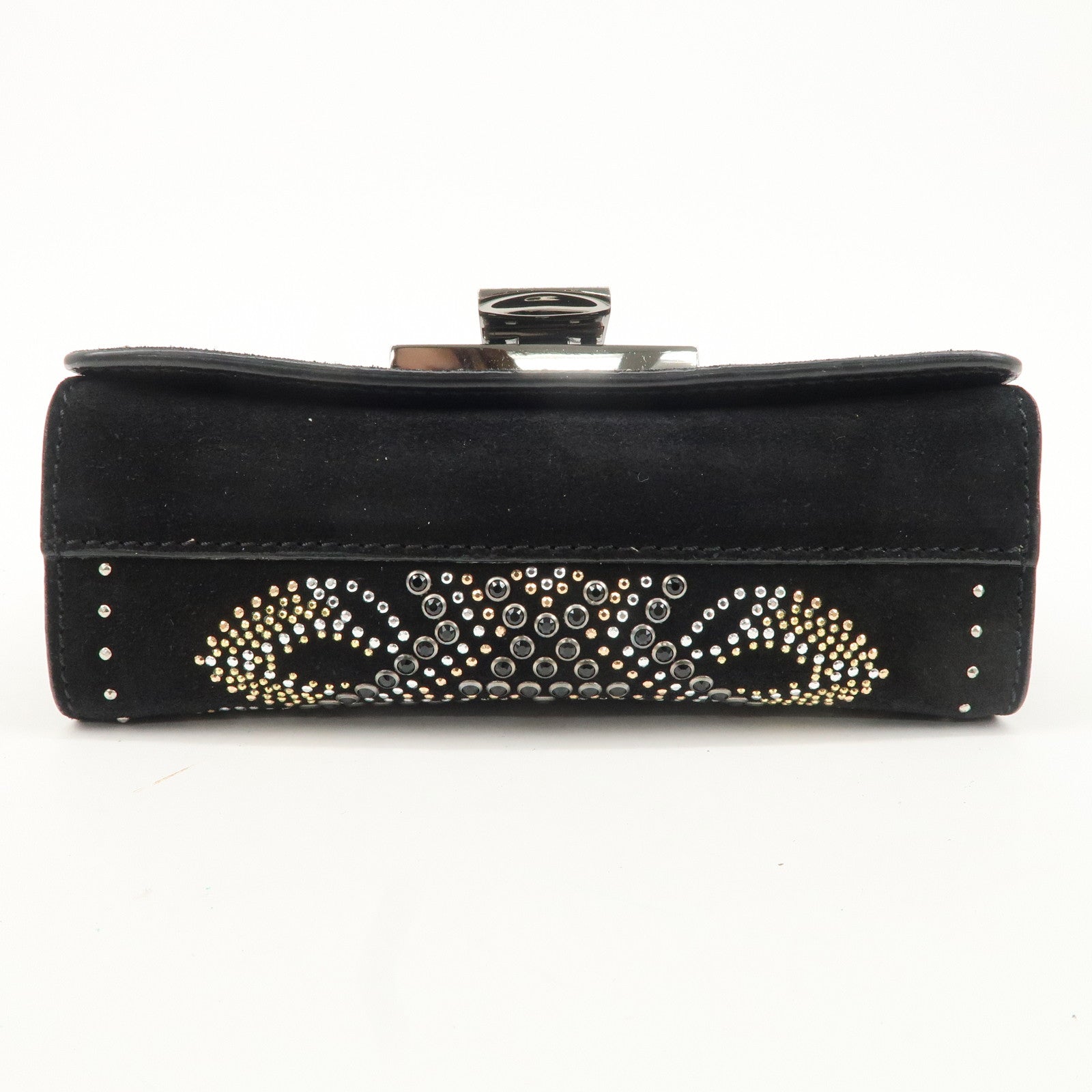 JIMMY CHOO Suede Leather Level Soft Mini Chain Shoulder Bag Used