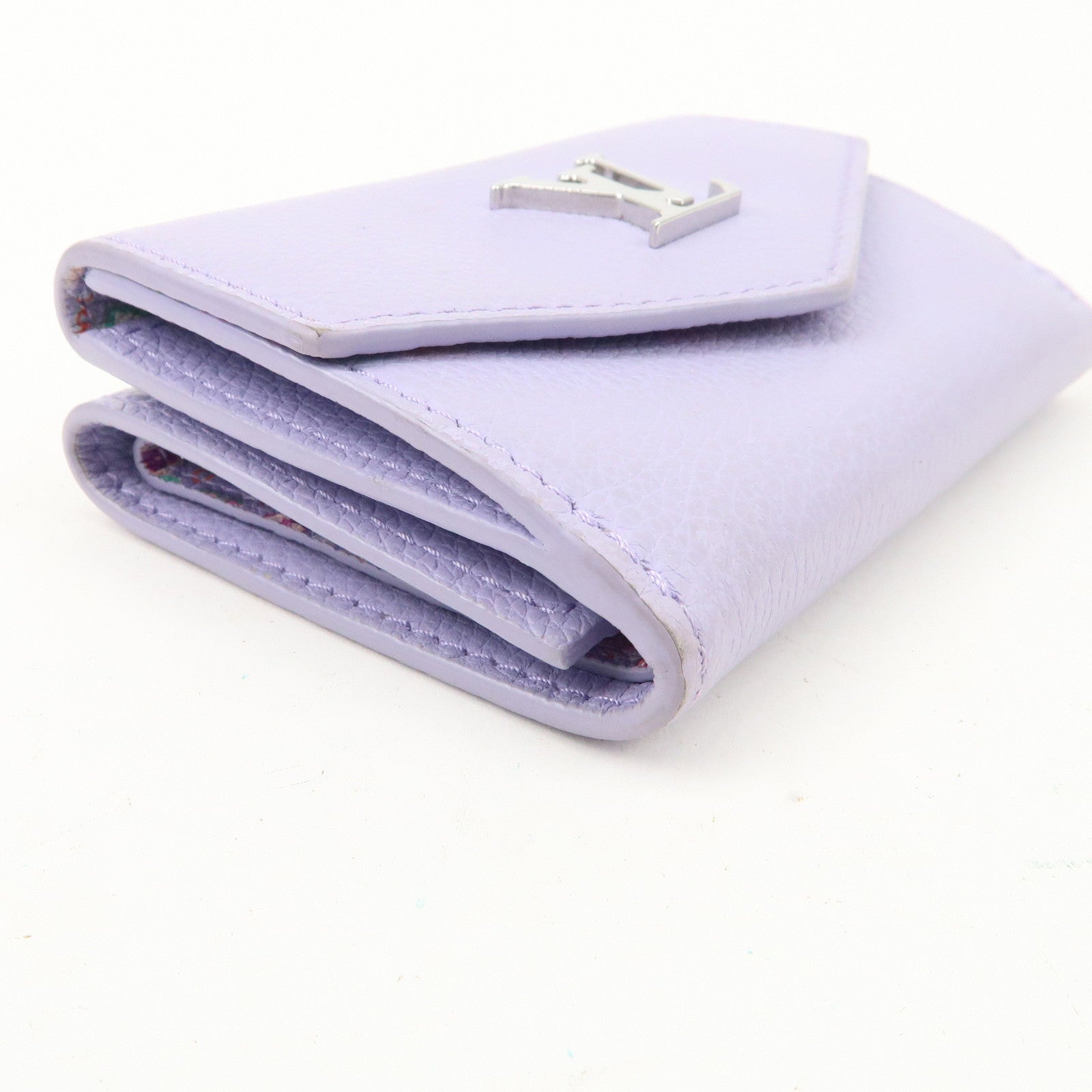 Louis Vuitton Portefeuille Lock Mini Wallet Purple M81887 Used