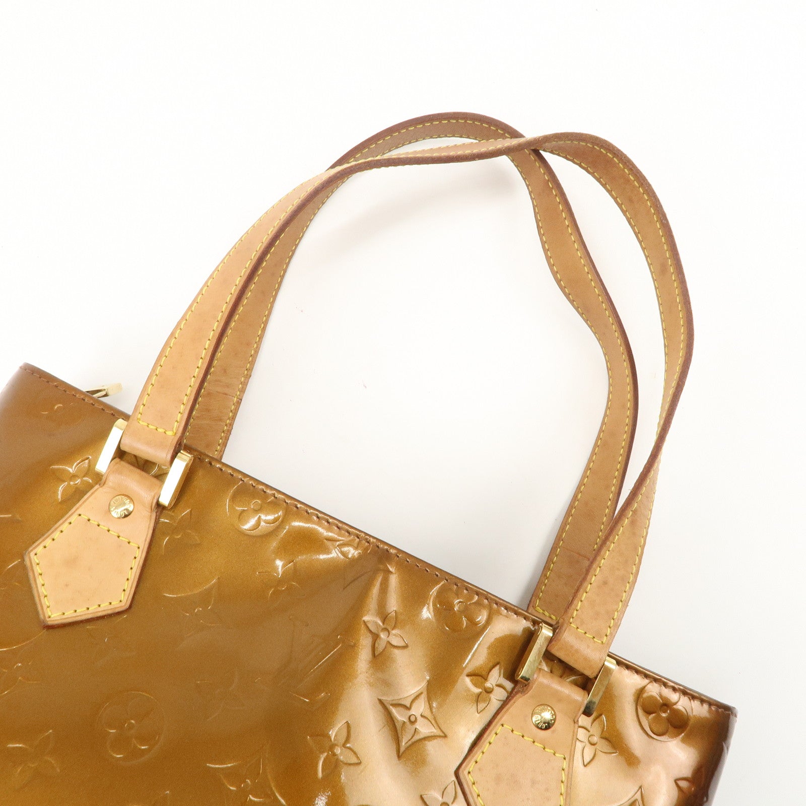 Louis Vuitton Monogram Vernis Houston Tote Bag Bronze M91122 Used