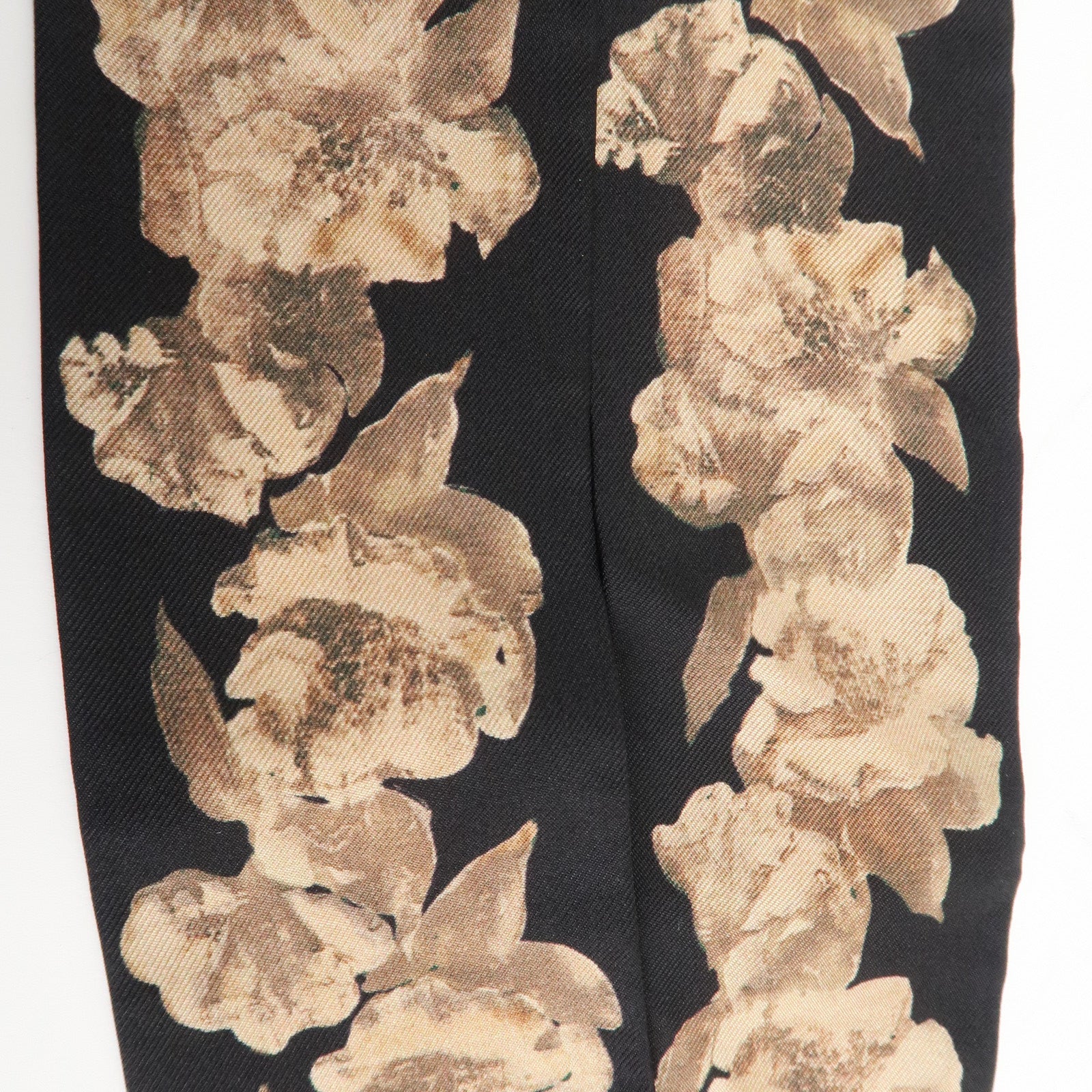 Christian Dior Silk 100% Mitza Scarf Flower Print Brown Used