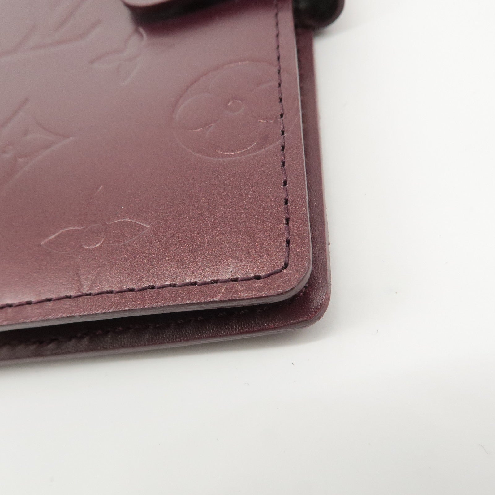 Louis Vuitton Monogram Matt Agenda PM Planner Cover Violet R20936 Used