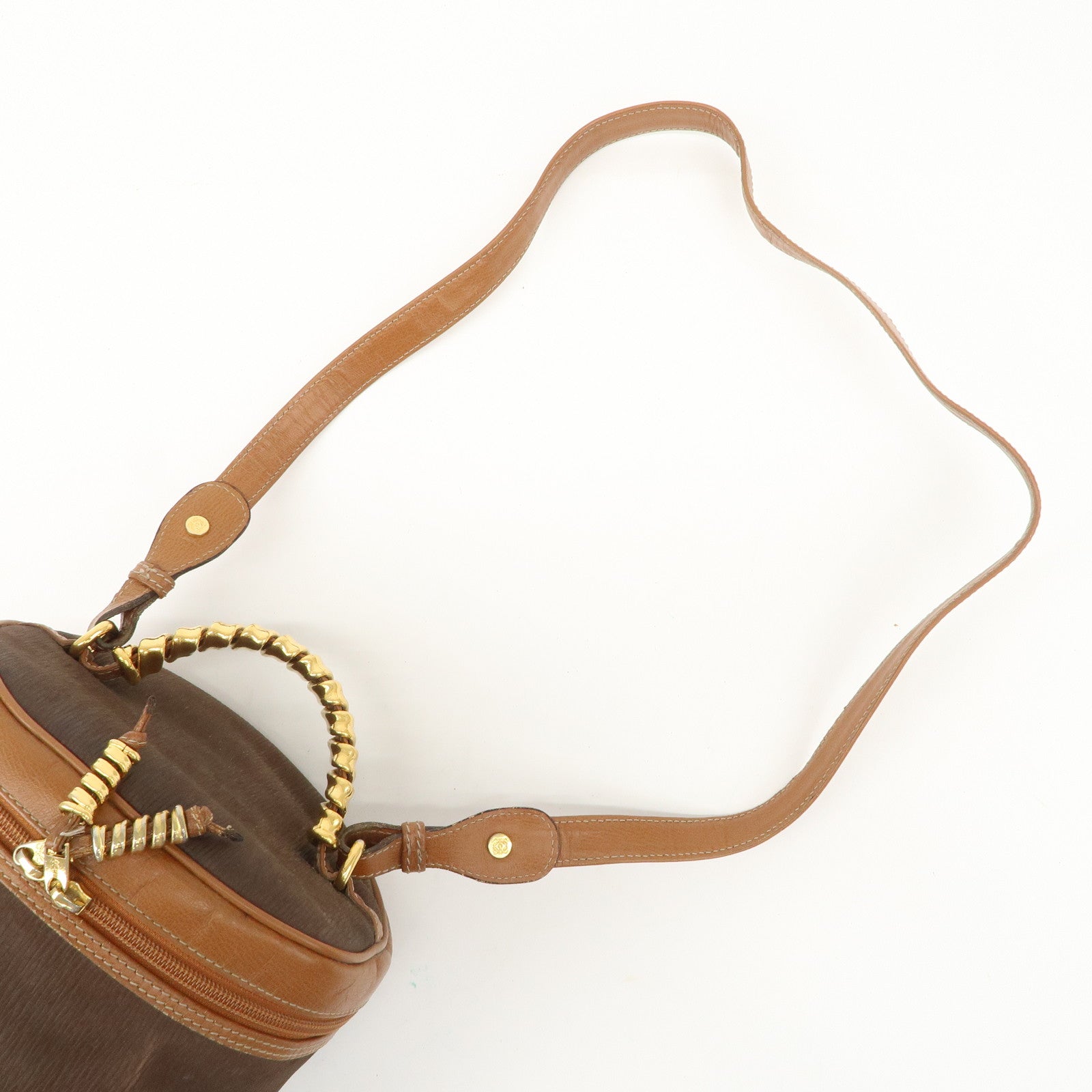 LOEWE Velazquez Suede Leather 2 Way Bag Brown Dark Brown Used