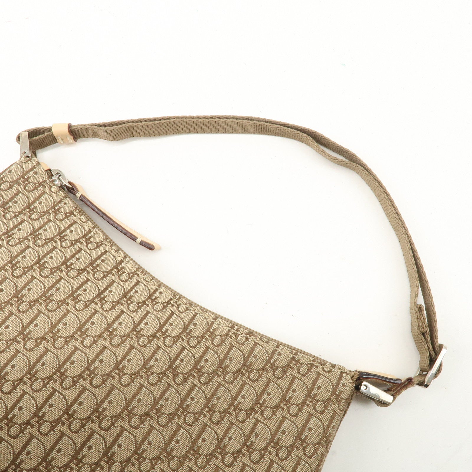 Christian Dior Trotter Canvas Leather Shoulder Bag 02RU 0064 Used