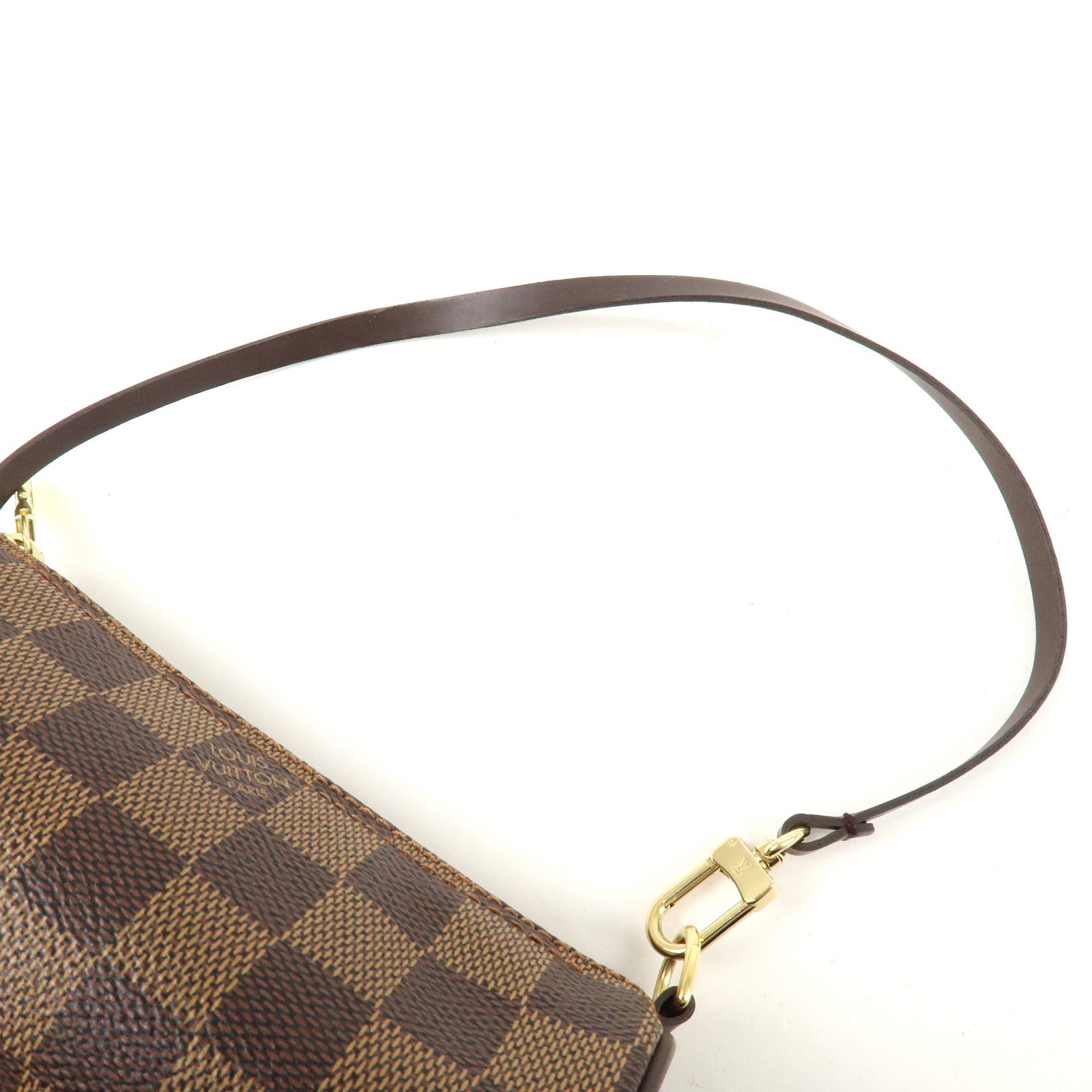 Louis Vuitton Damier Ebene Mini Pouch for Papillon Bag Brown Used