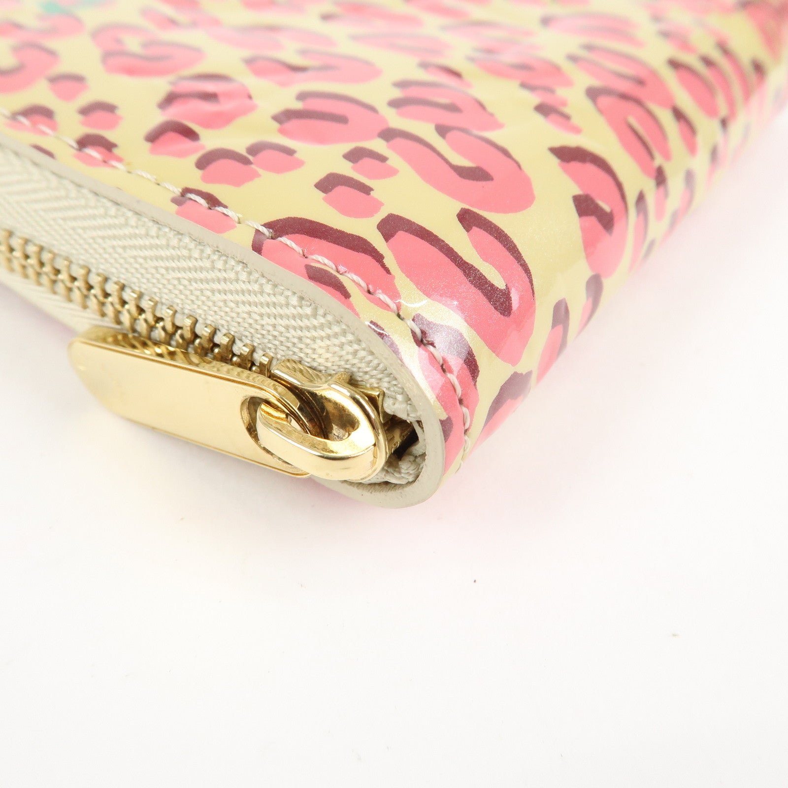 Louis Vuitton Monogram Vernis Leopard Zippy Coin Purse M91484 Used