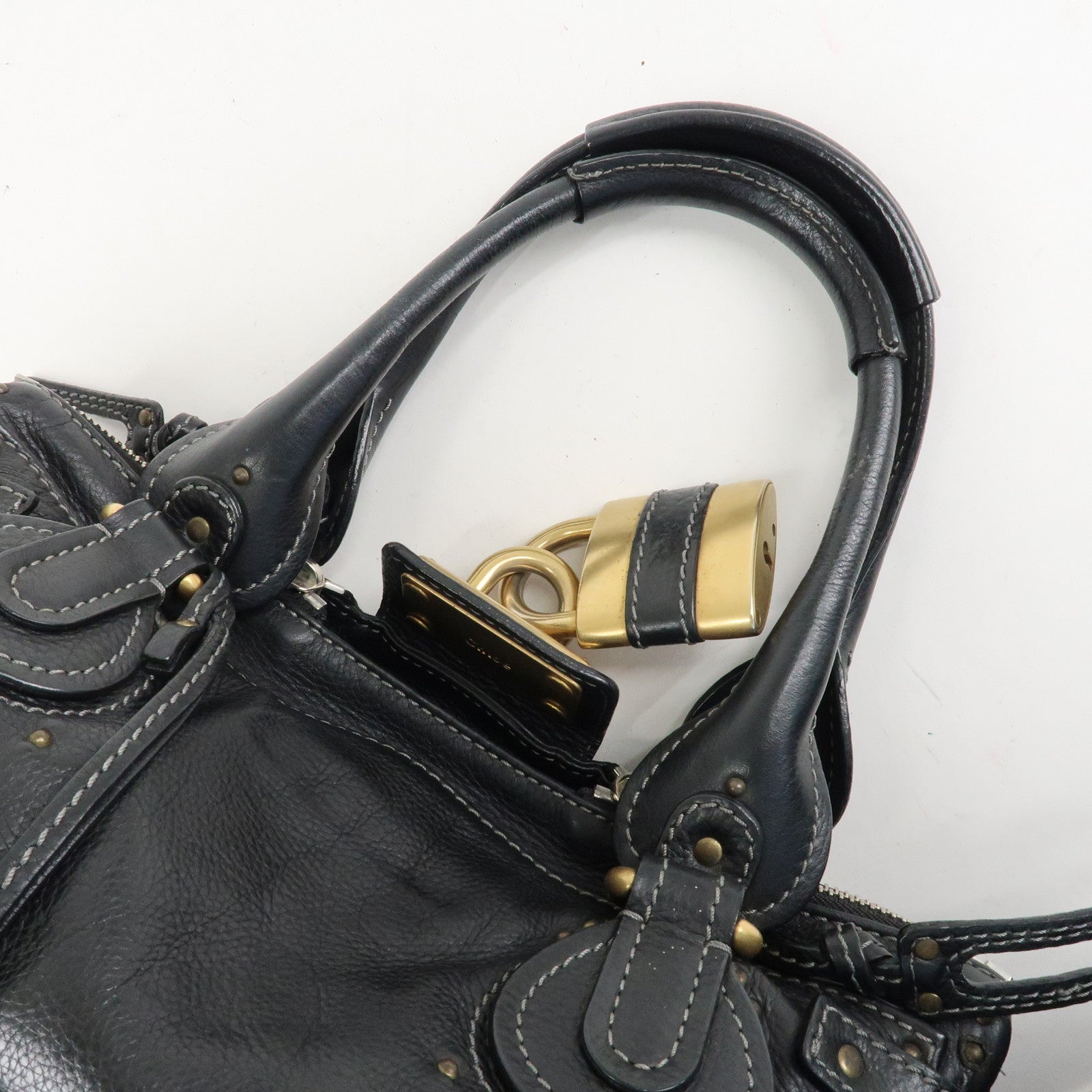 Chloe Paddington Leather Hand Bag Shoulder Bag Medium Used