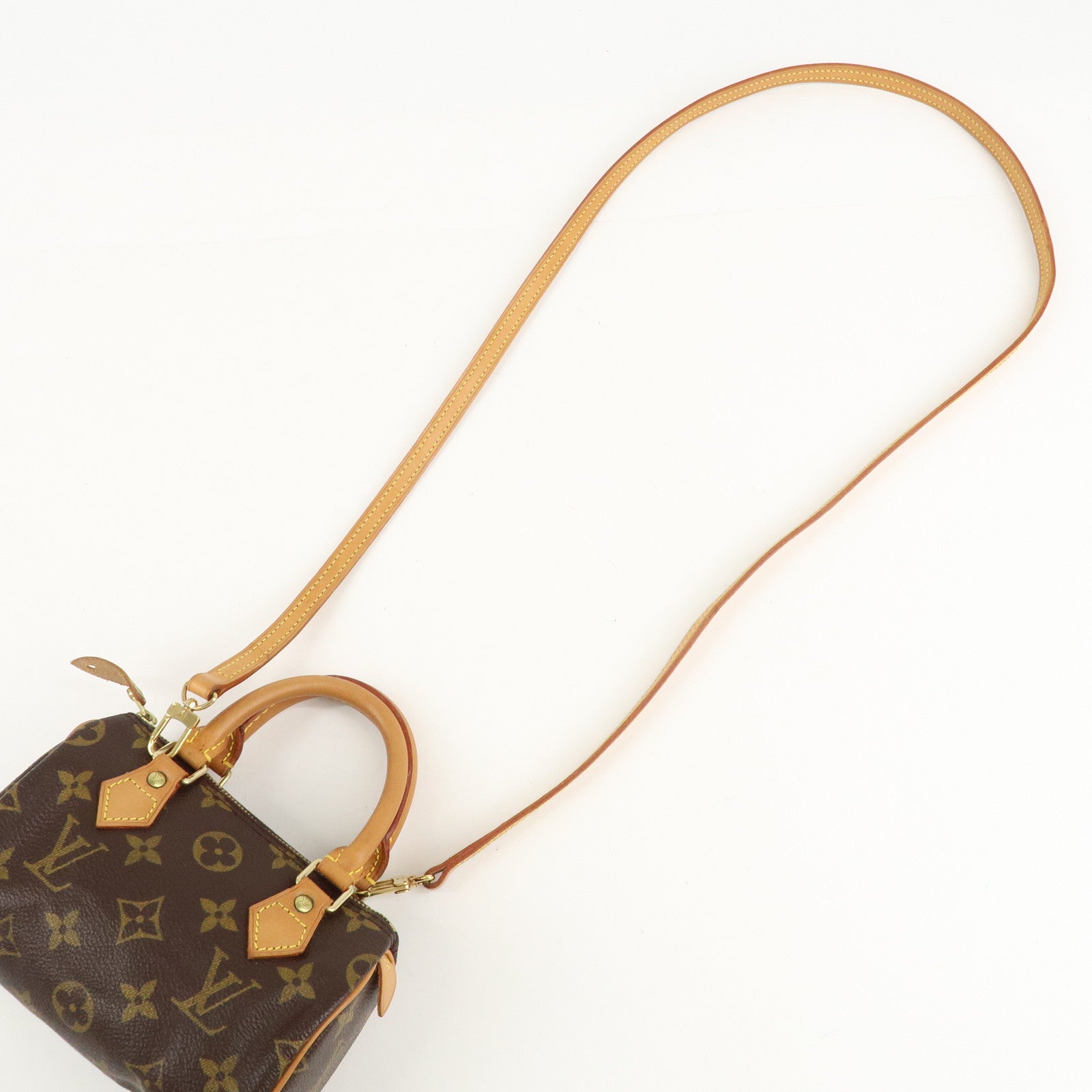 Louis Vuitton Monogram Mini Speedy & Strap M41534 J00145 Used
