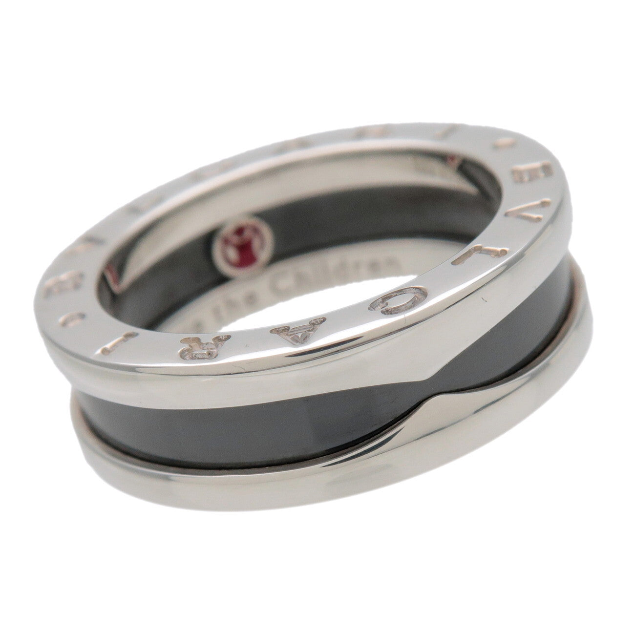 BVLGARI B-Zero1 Save the Children Ring SV925 Black Ceramic US5.5
