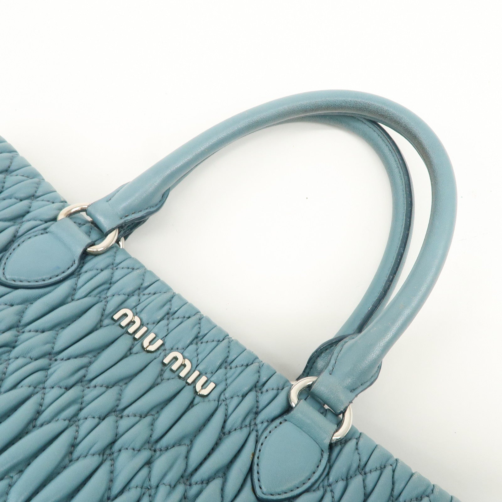 MIU MIU Matelasse Nappa Crystal Leather 2WAY Bag RN0958 Used