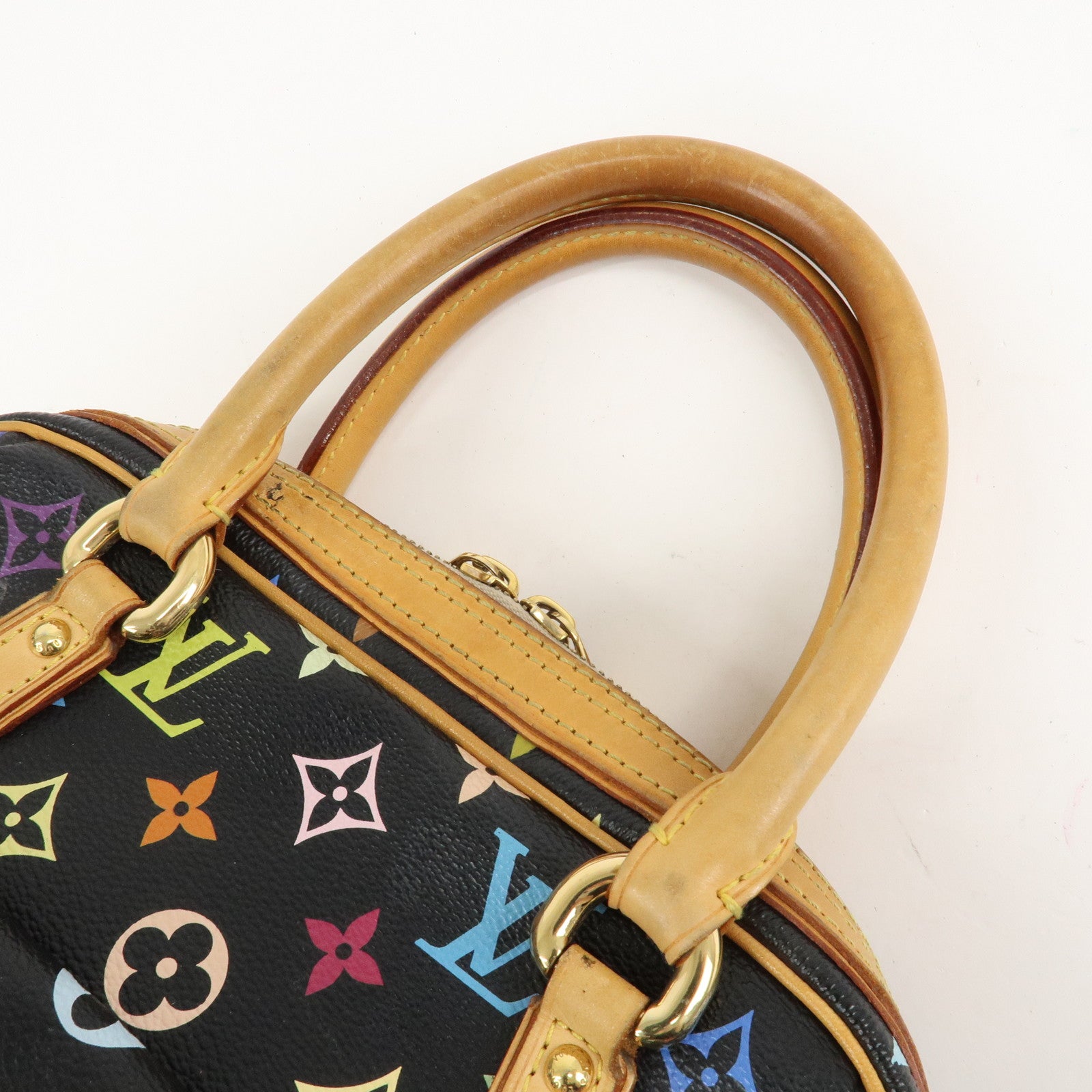 Louis Vuitton Monogram Multicolor Priscilla Hand Bag Noir M40097 Used