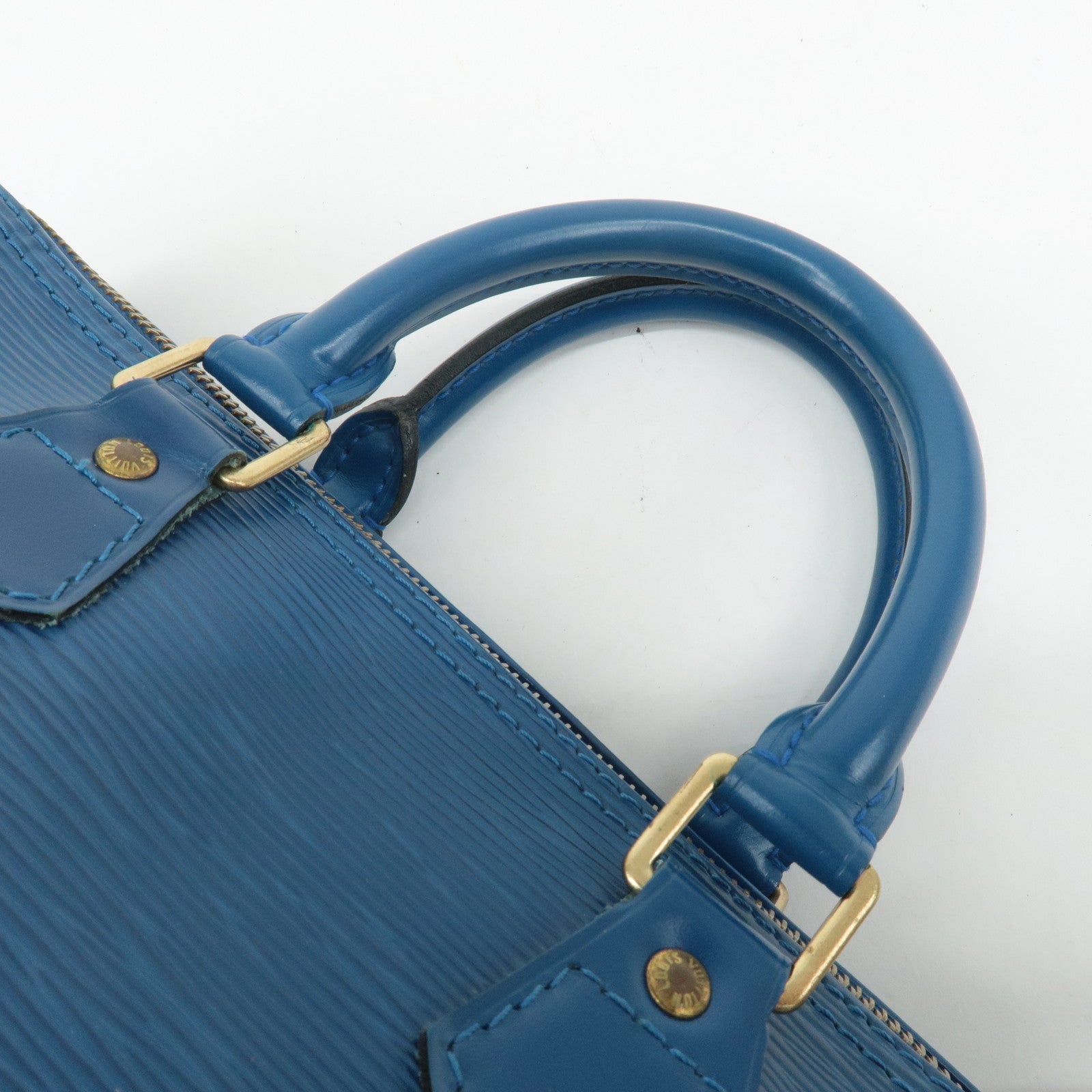Louis Vuitton Epi Speedy 25 Hand Bag Boston Bag Blue M43015 Used