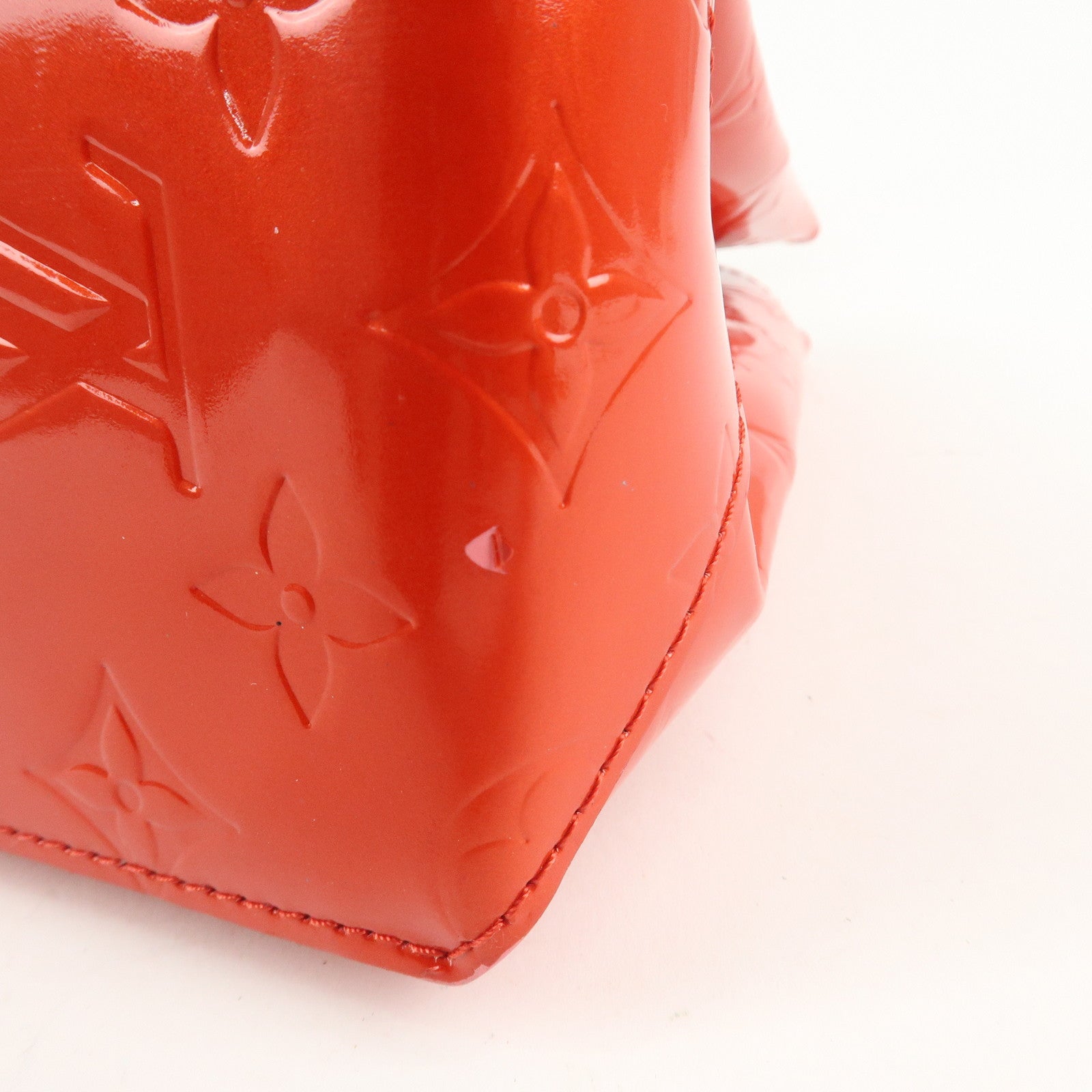 Louis Vuitton Monogram Vernis Lead PM Hand Bag M91088 Rouge Used