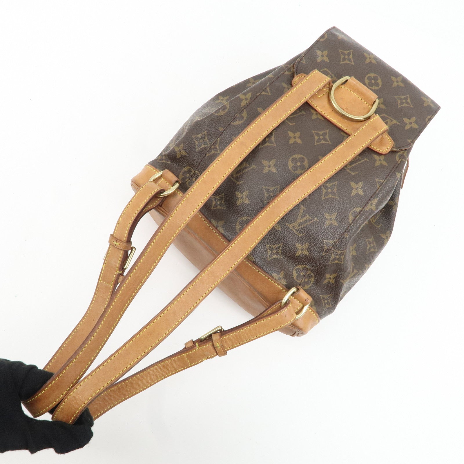 Louis Vuitton Monogram Montsouris MM Back Pack Bag M51136 Used