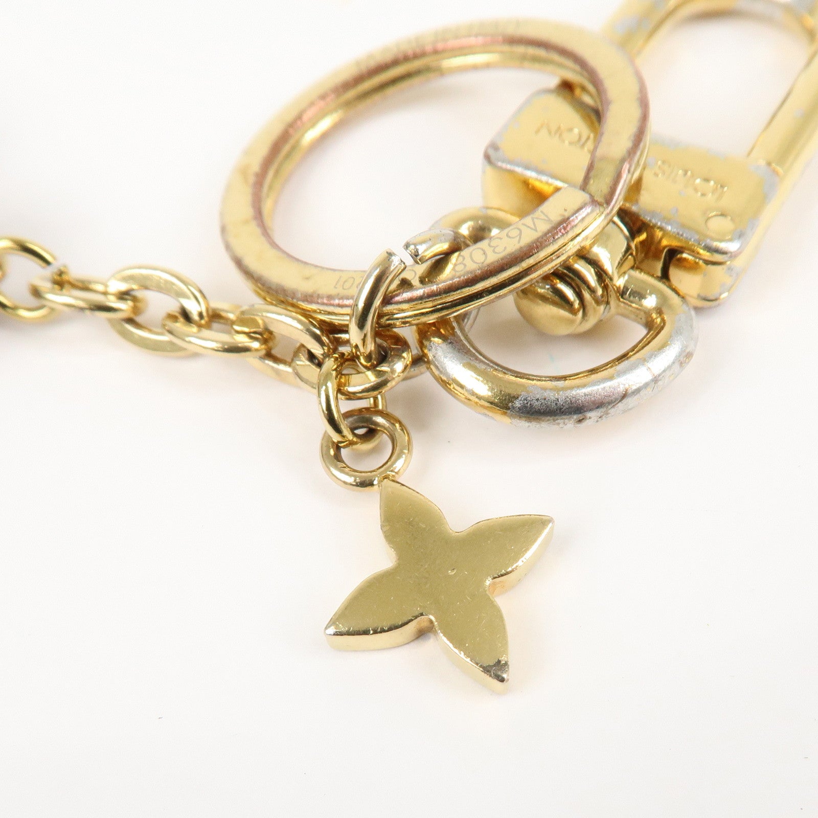 Louis Vuitton Blooming Flower BB Bag Charm Key Chain Pink M63085 Used