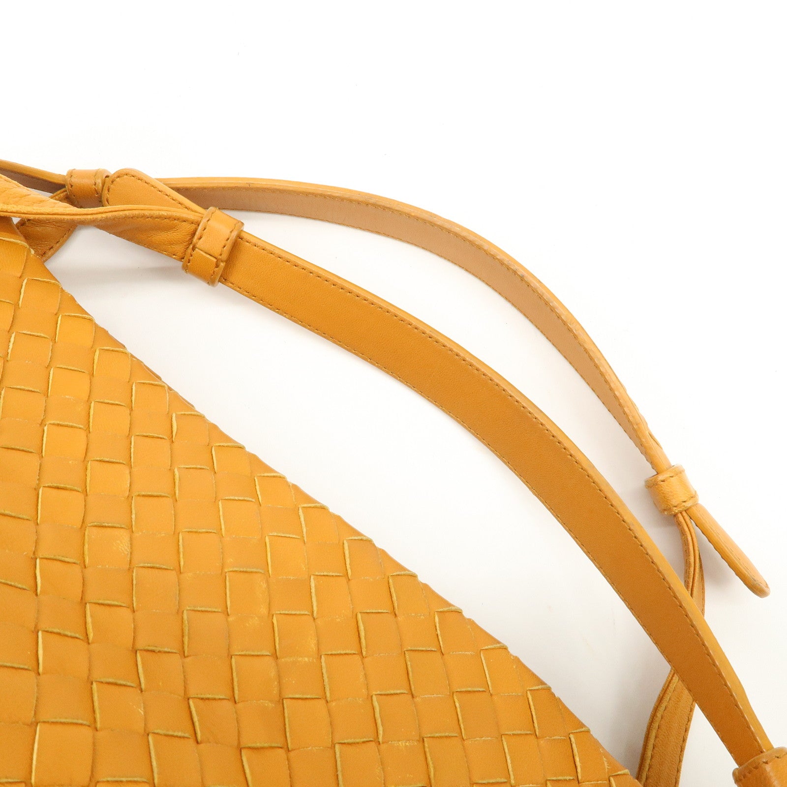 Bottega Veneta Intrecciato leather Tote Bag Orange 179320 Used