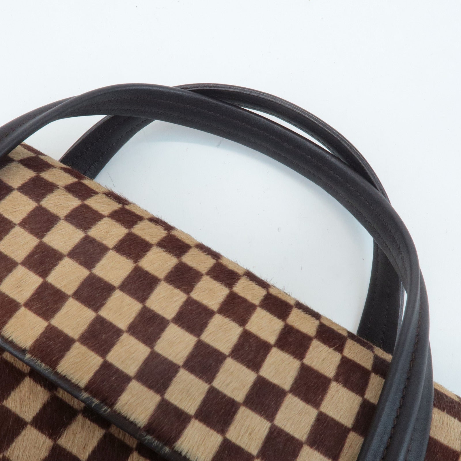 Louis Vuitton Damier Sauvage Lion Hand Bag Beige Brown M92131 Used