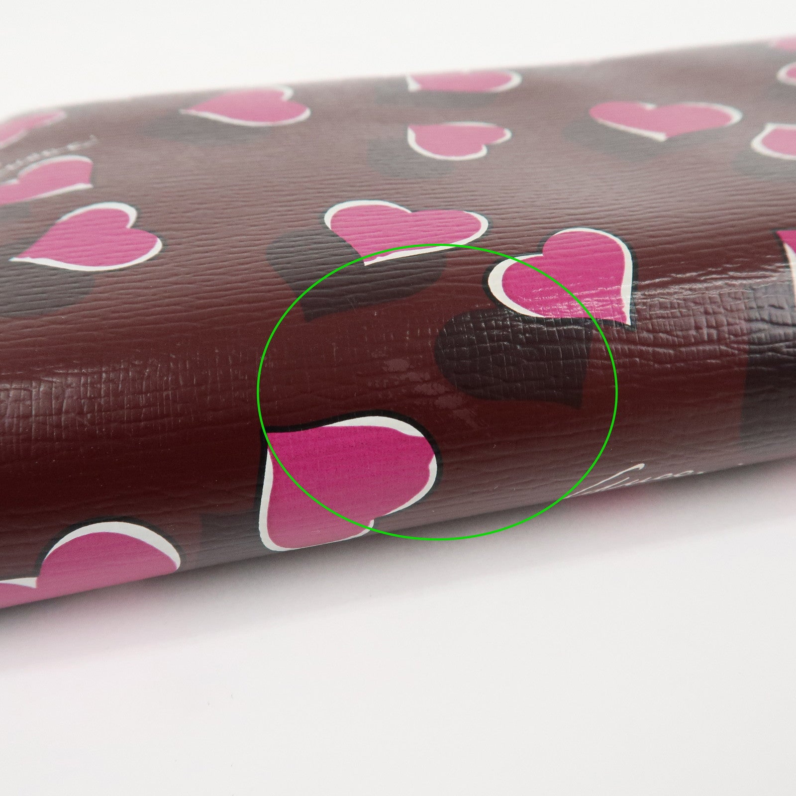 GUCCI Interlocking G Leather Long Wallet Heartbeat Print 309705 Used