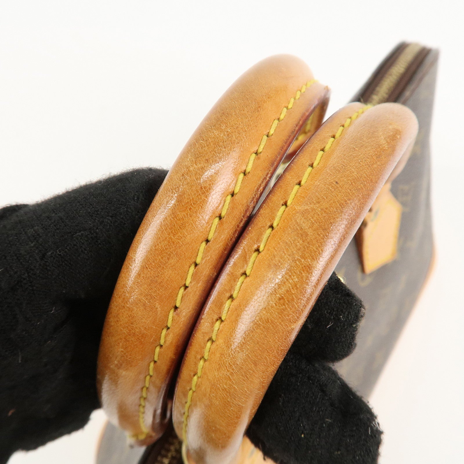 Louis Vuitton Monogram Alma Hand Bag Brown M51130 Used