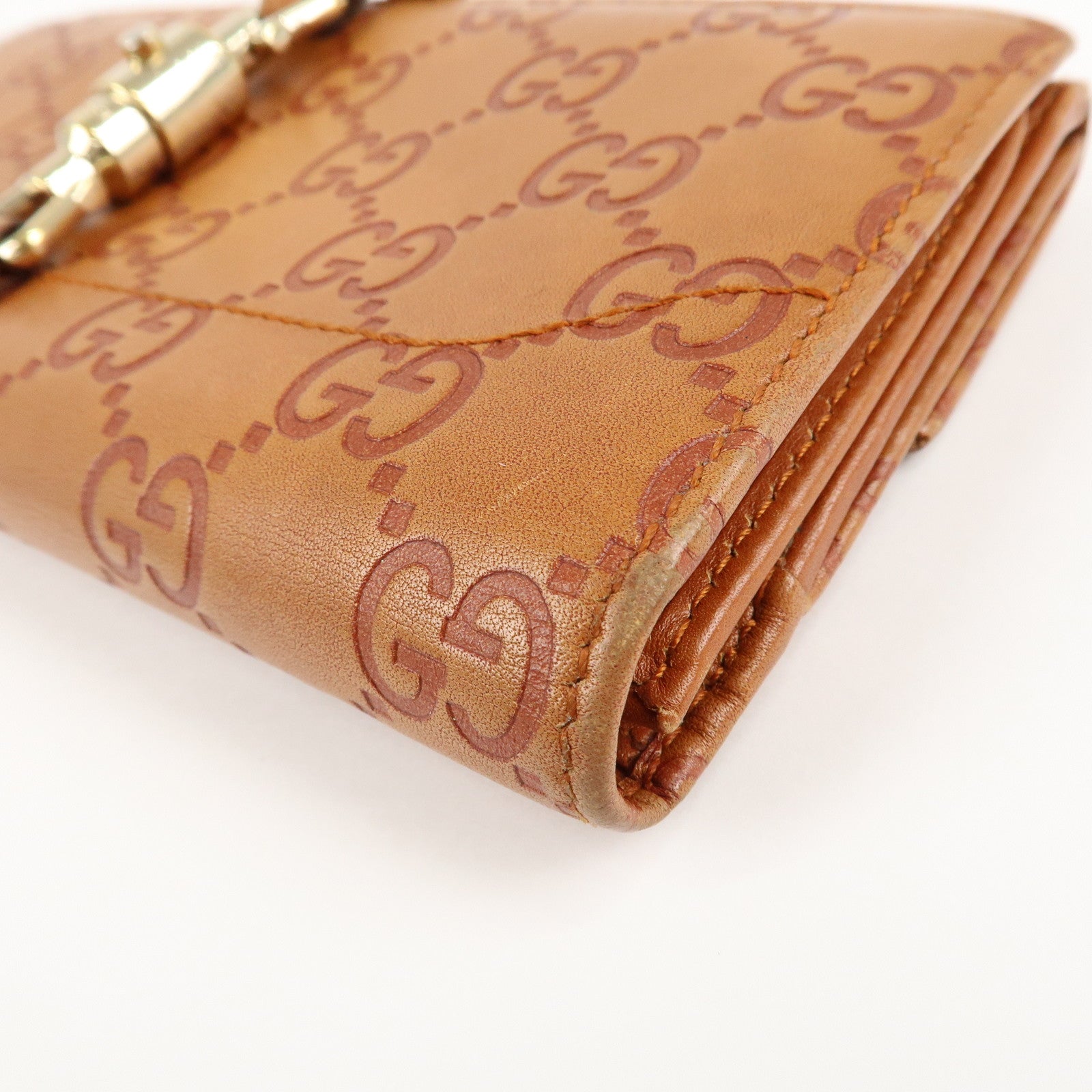 GUCCI Guccissima New Jackie Guccissima Leather Long Wallet 141430 Used