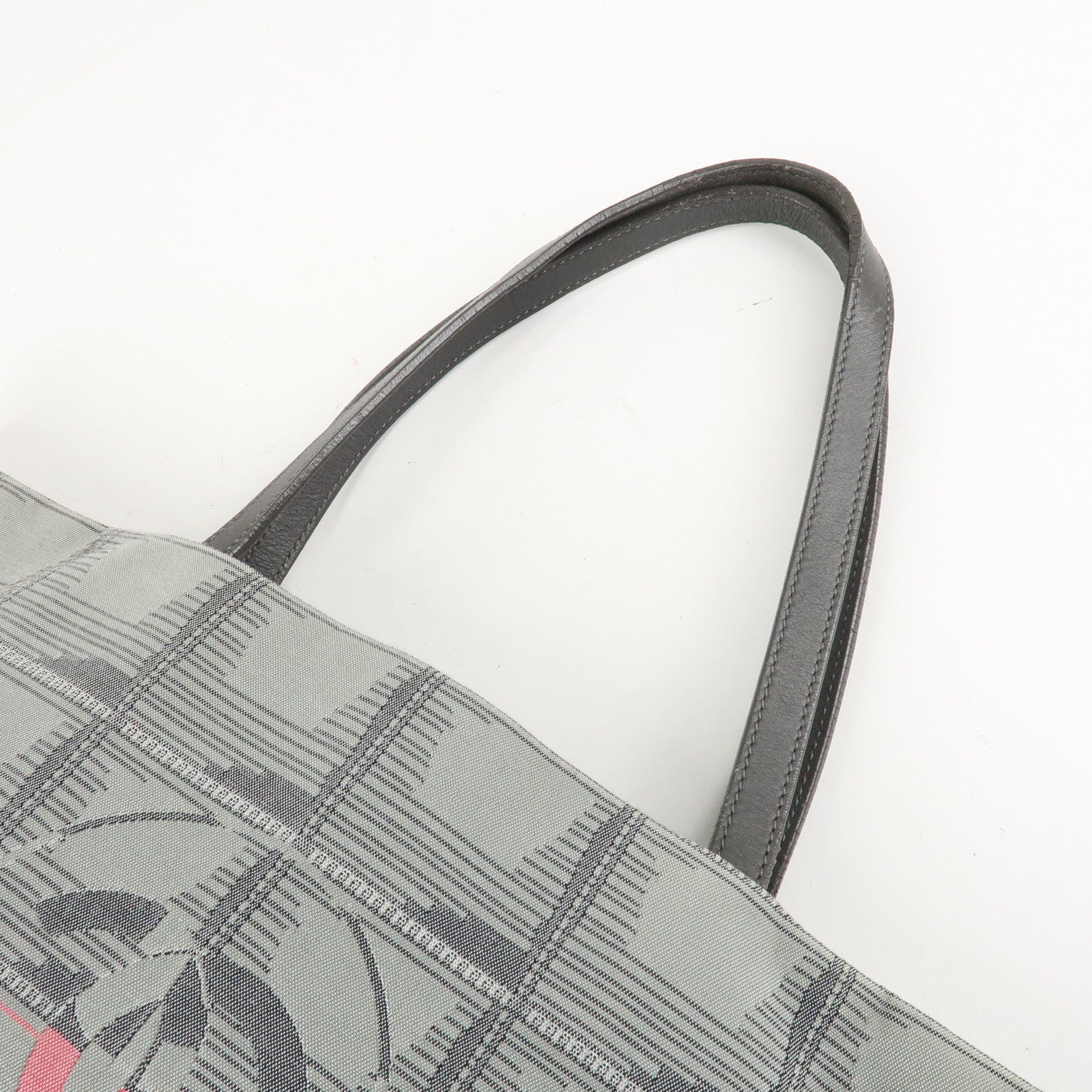 CHANEL New Travel Line Nylon Jacquard Leather Tote MM A47147 Used