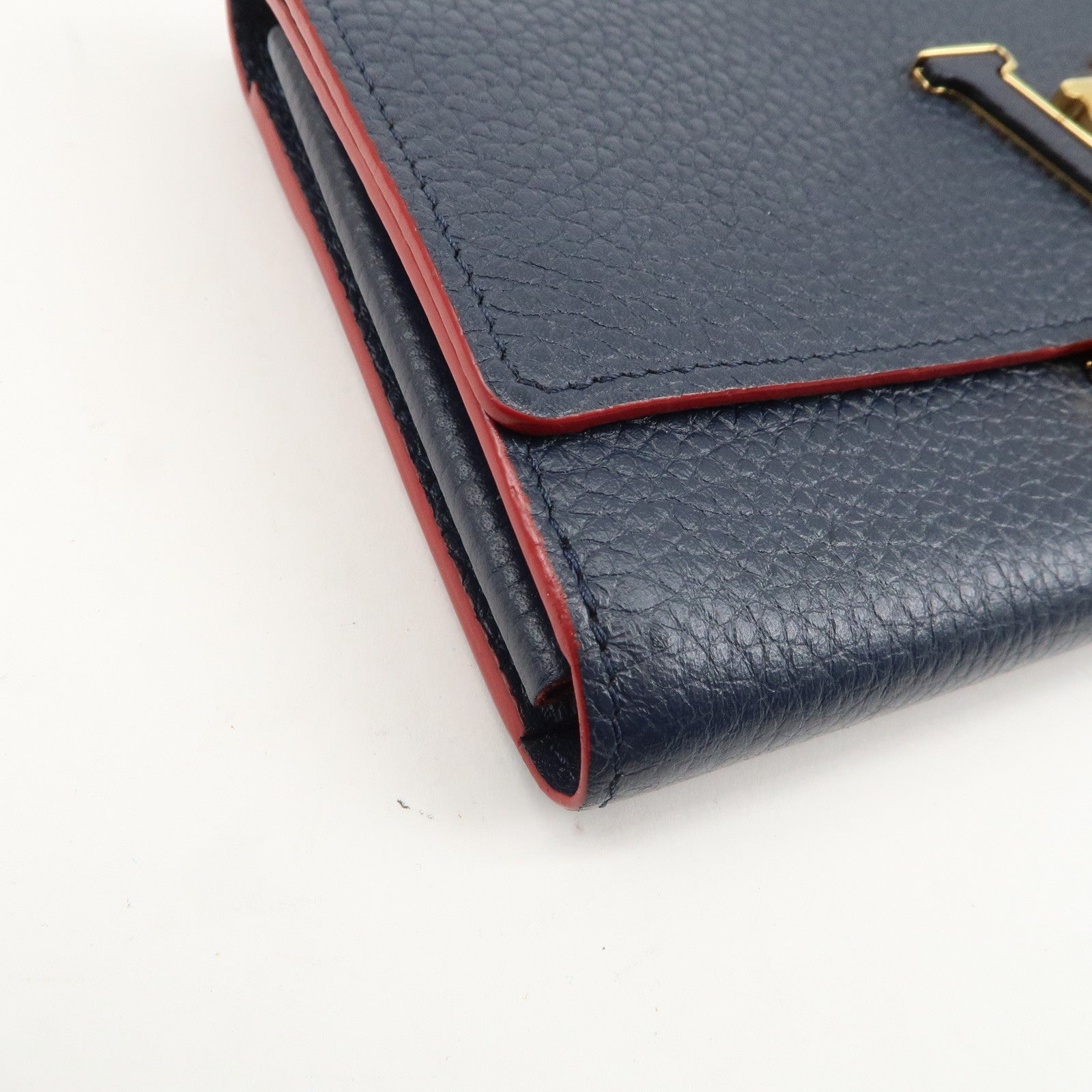 Louis Vuitton Portefeuille Capucines Long Wallet Navy M63739 Used
