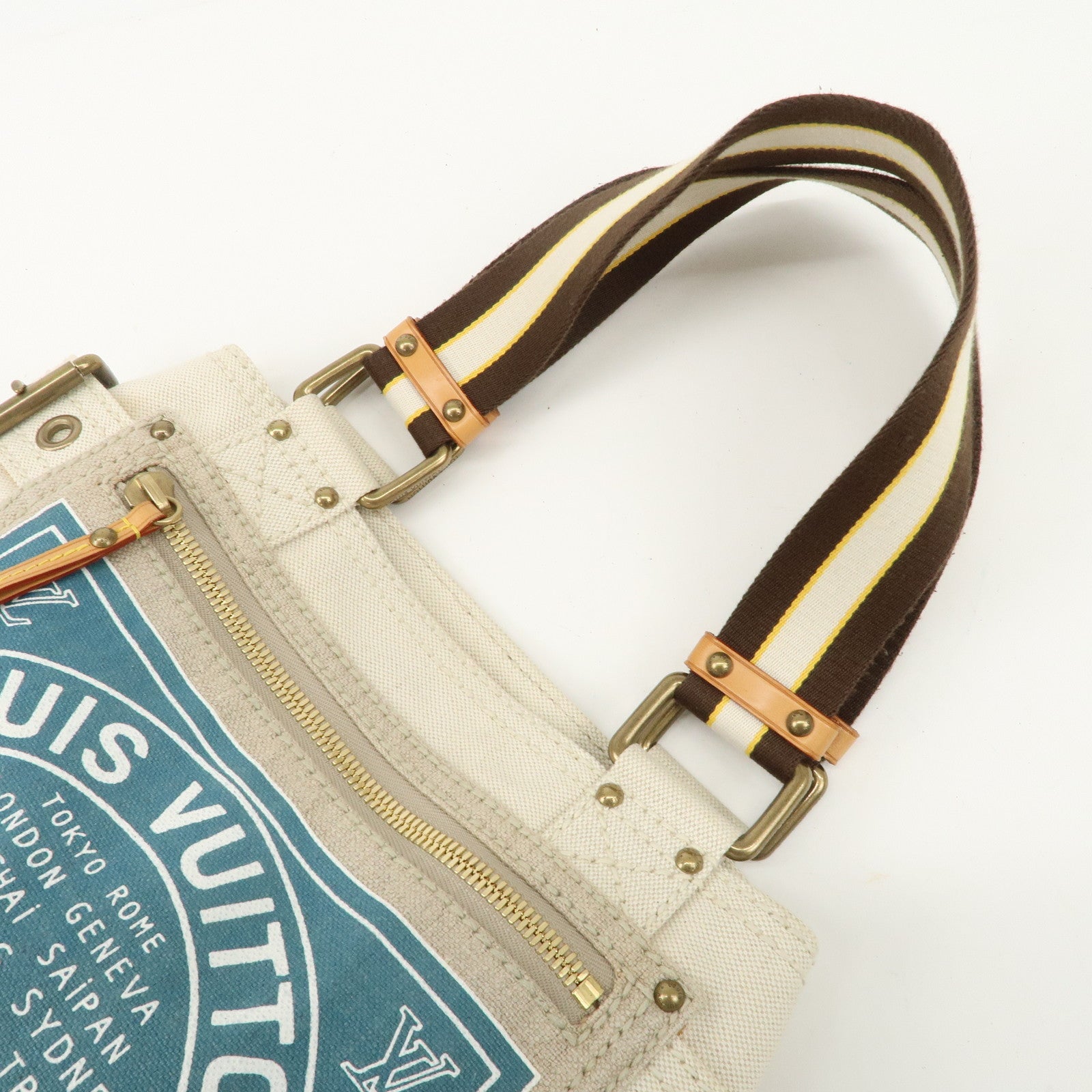 Louis Vuitton Cruise Line Globe Shopper MM Shoulder Bag M95114 Used