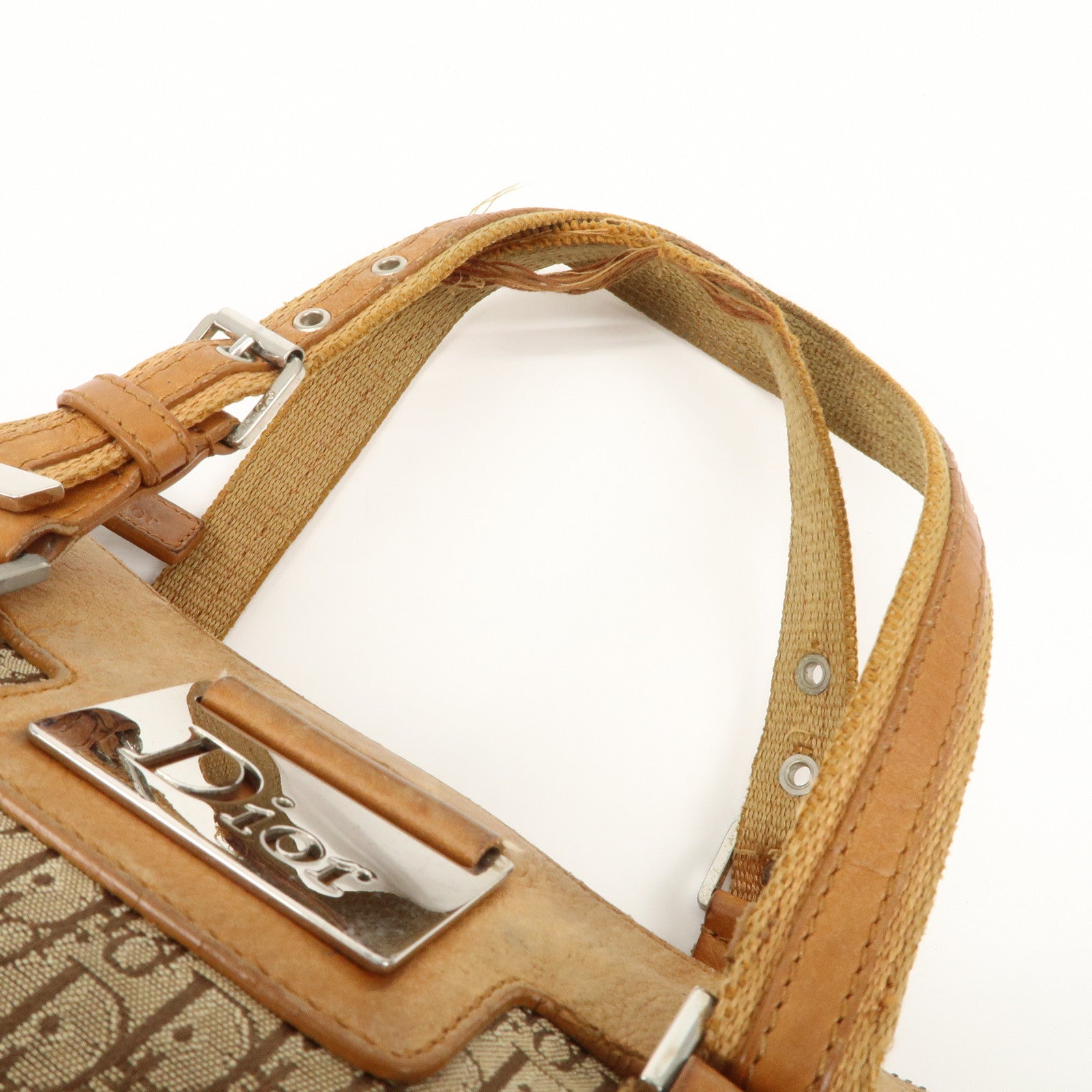 Christian Dior Trotter Street Chic Canvas Leather Mini Boston Bag Used