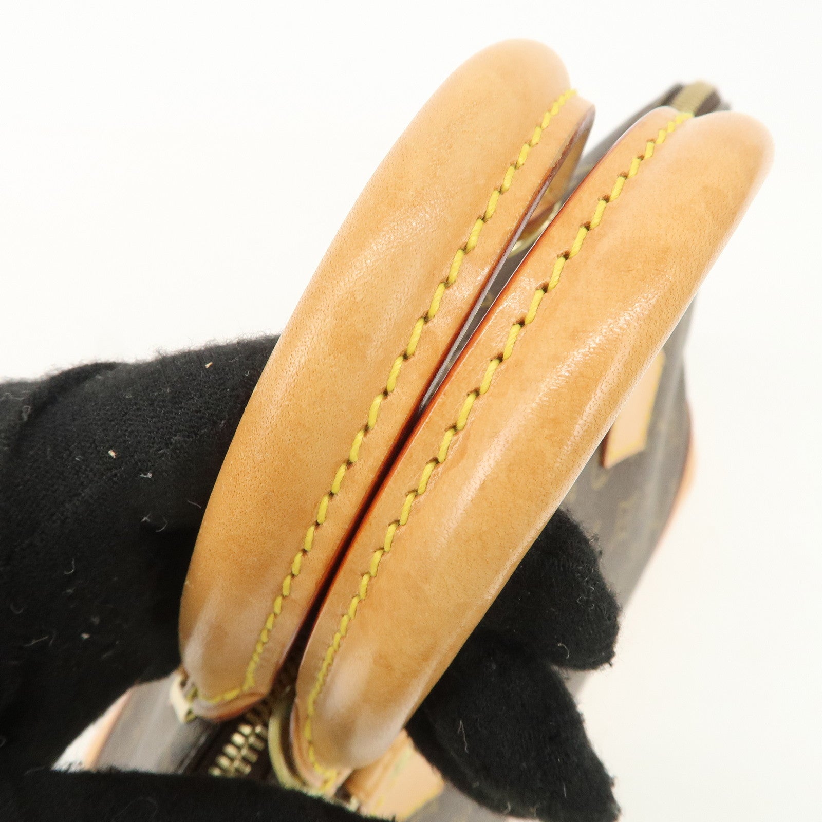 Louis Vuitton Monogram Alma Hand Bag Brown M51130 Used