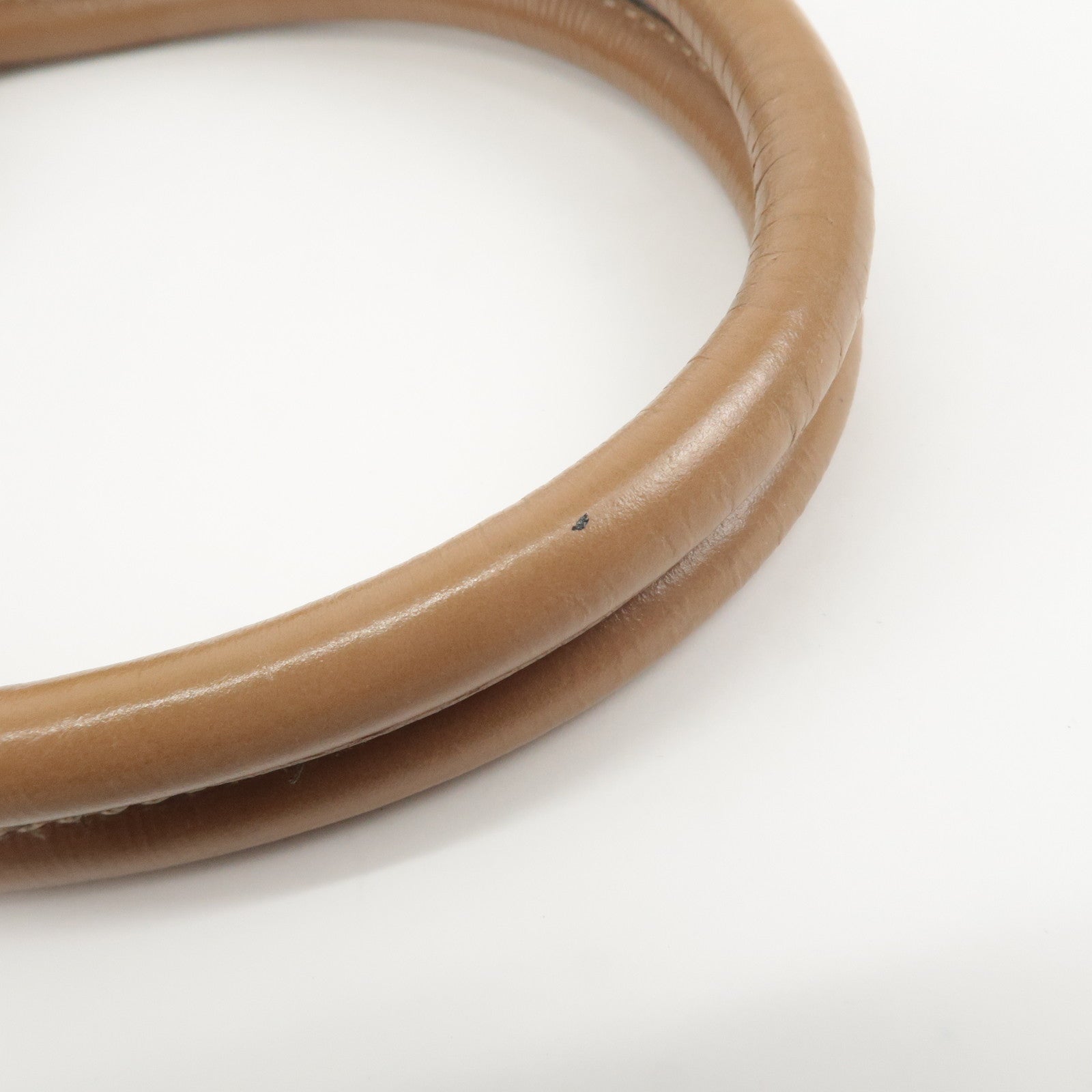 FENDI Ethnico Leather Tote Bag Shoulder Bag Beige 8BN162 Used