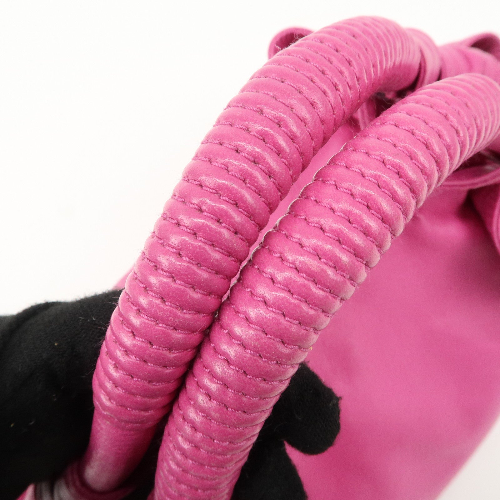 LOEWE Anagram Leather Nappa Aire Hand Bag Pink Used