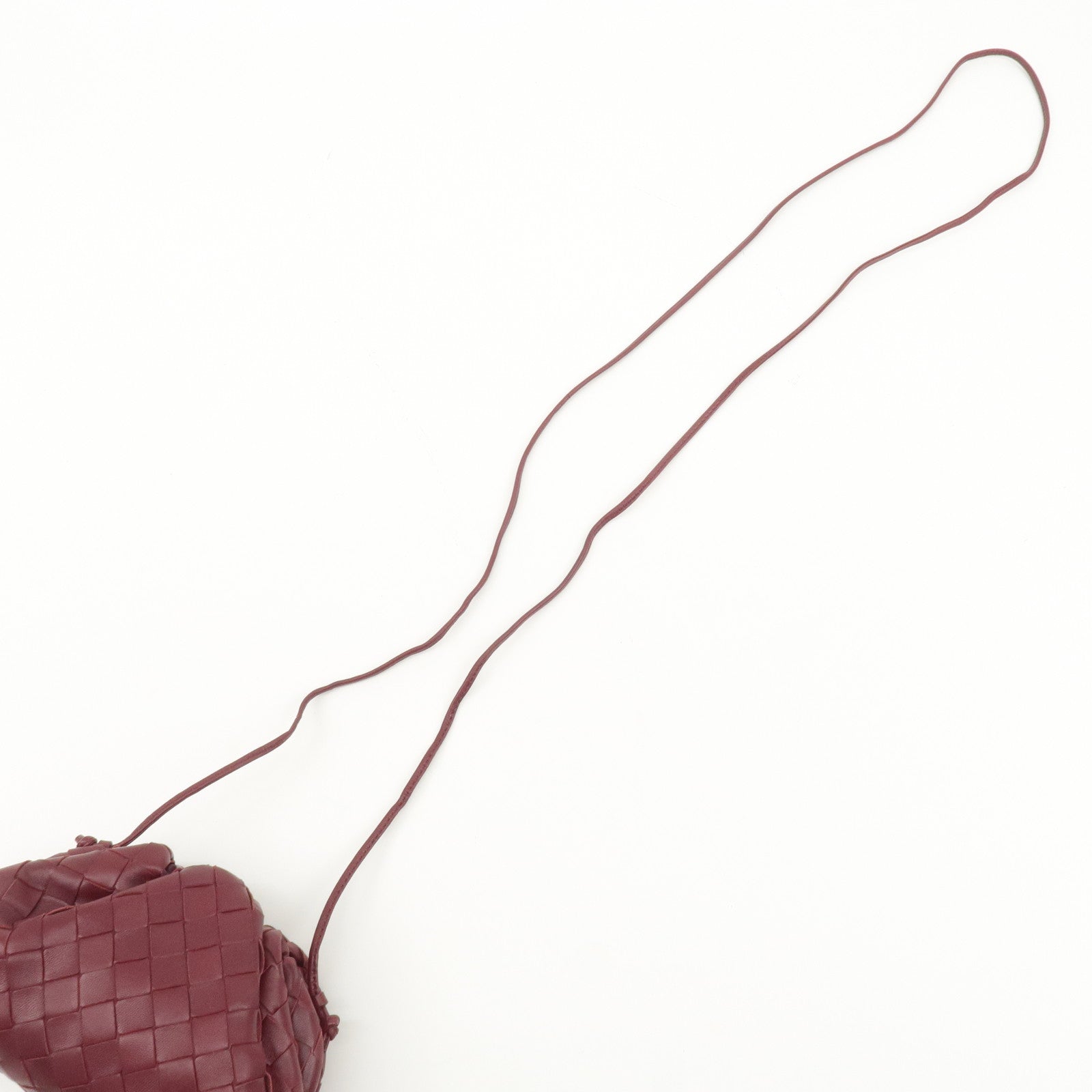 BOTTEGA VENETA Intrecciato Leather Mini Pouch Shoulder Bag Used