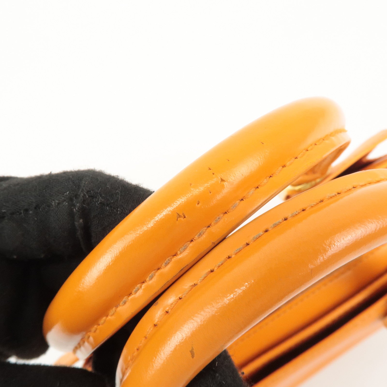 Louis Vuitton Epi Pont Neuf Hand Bag Mandarin Orange M5205H Used