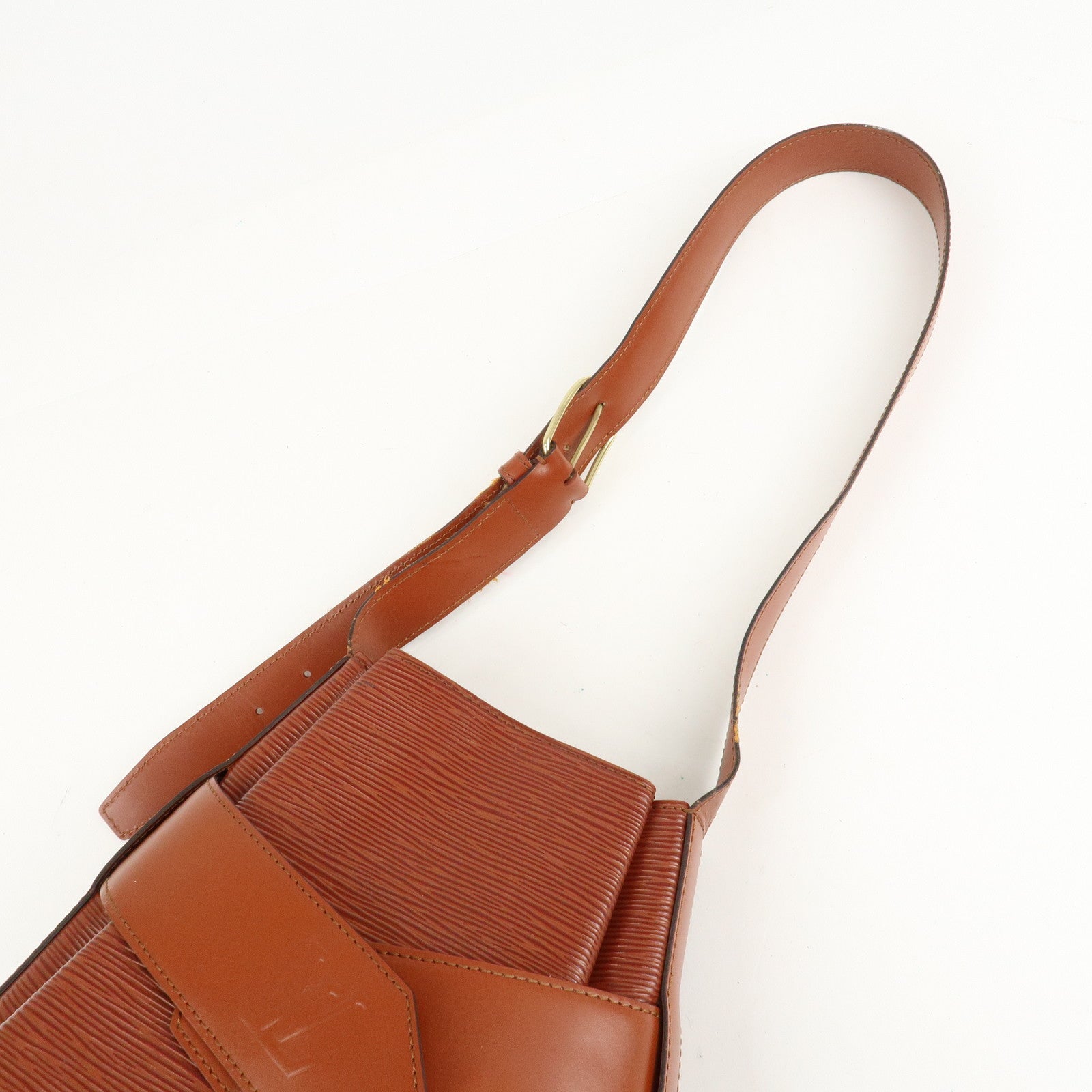Louis Vuitton Epi Sac D'epaule GM Bucket Bag Kenya Brown M80193 Used