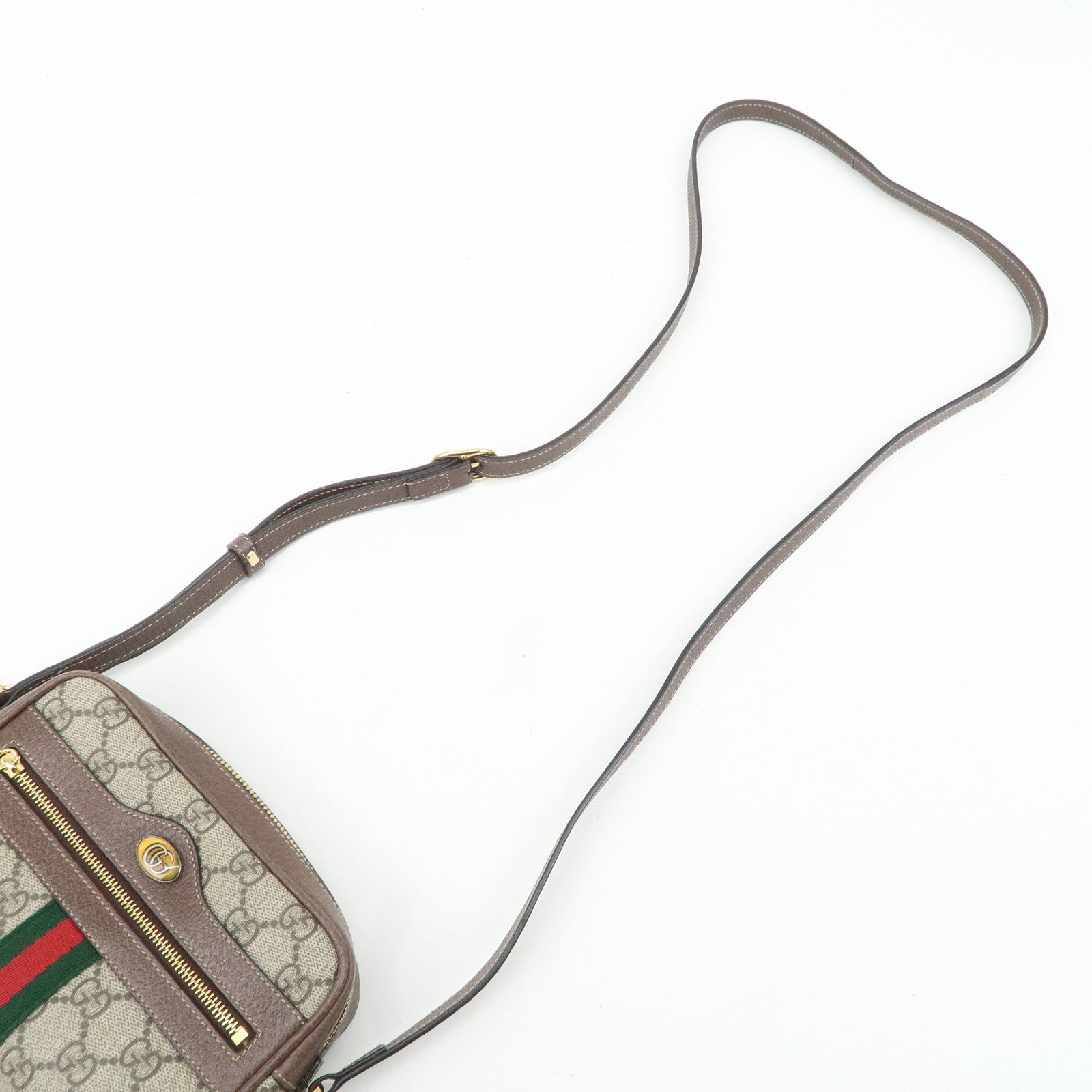 GUCCI Ophidia GG Supreme Mini Shoulder Bag Beige Brown 517350 Used