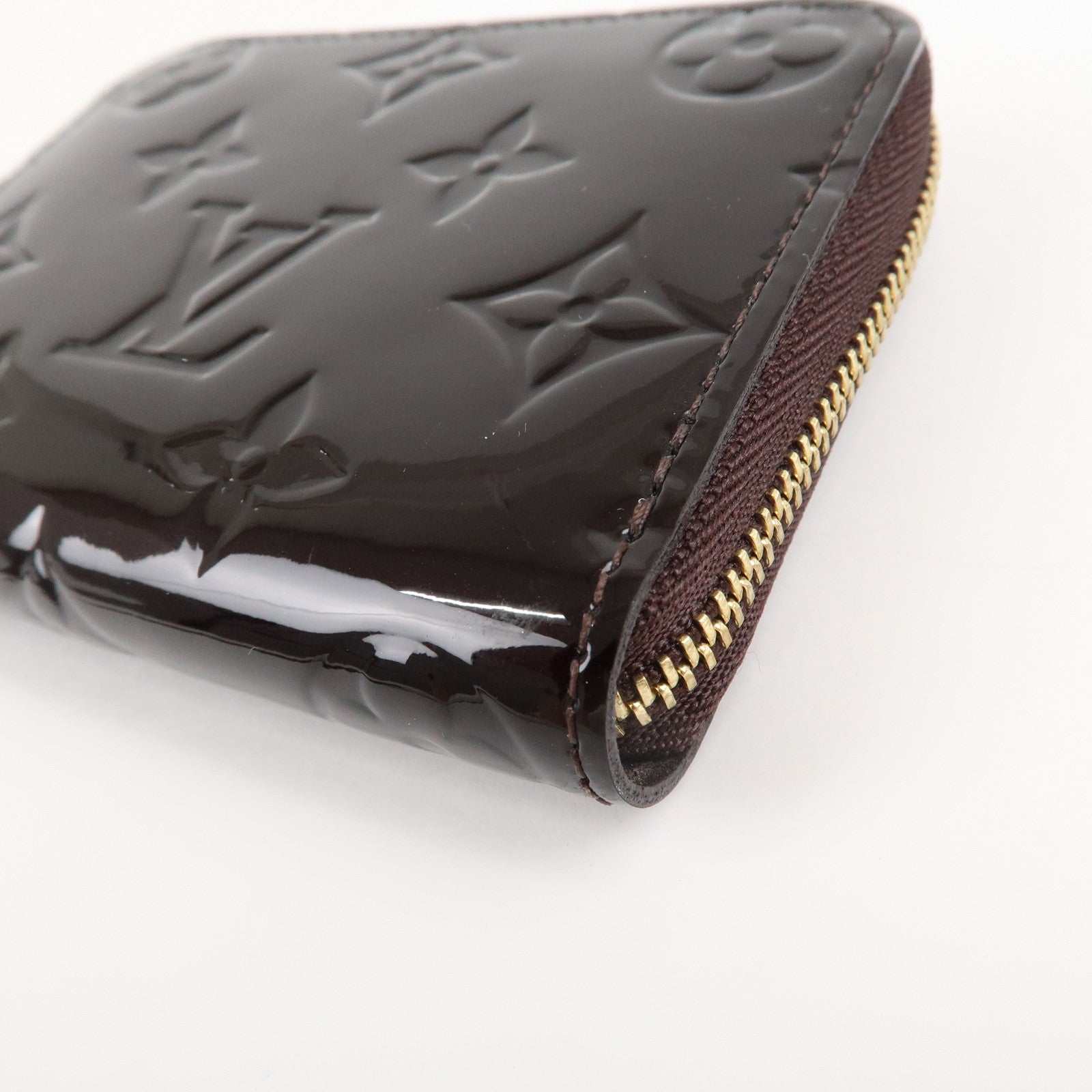 Louis Vuitton Monogram Vernis Zippy Coin Purse Amarante M93607 Used