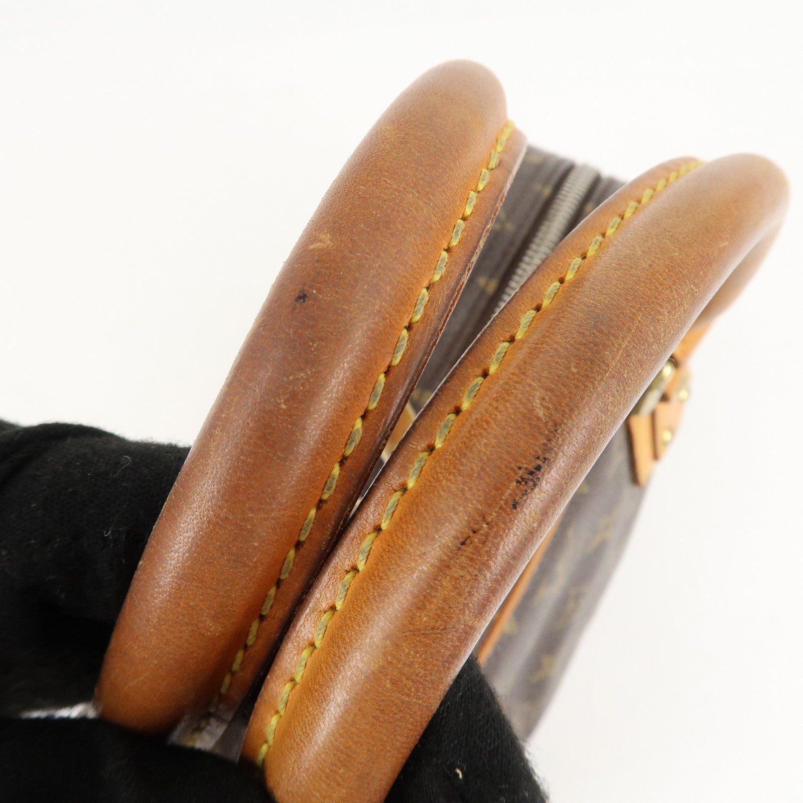 Louis Vuitton Monogram Manhattan PM Hand Bag Brown M40026 Used