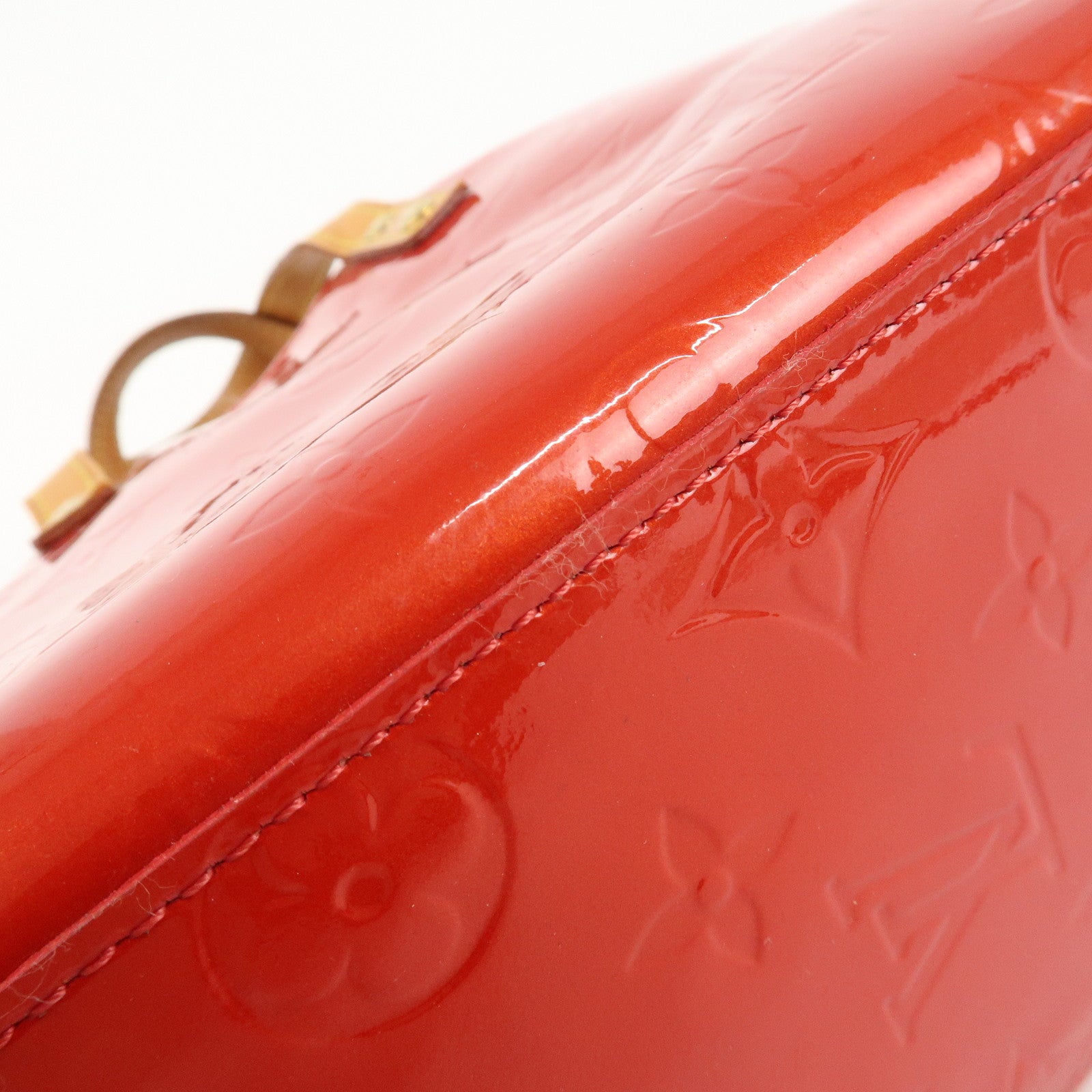 Louis Vuitton Monogram Vernis Lead PM Hand Bag M91088 Rouge Used