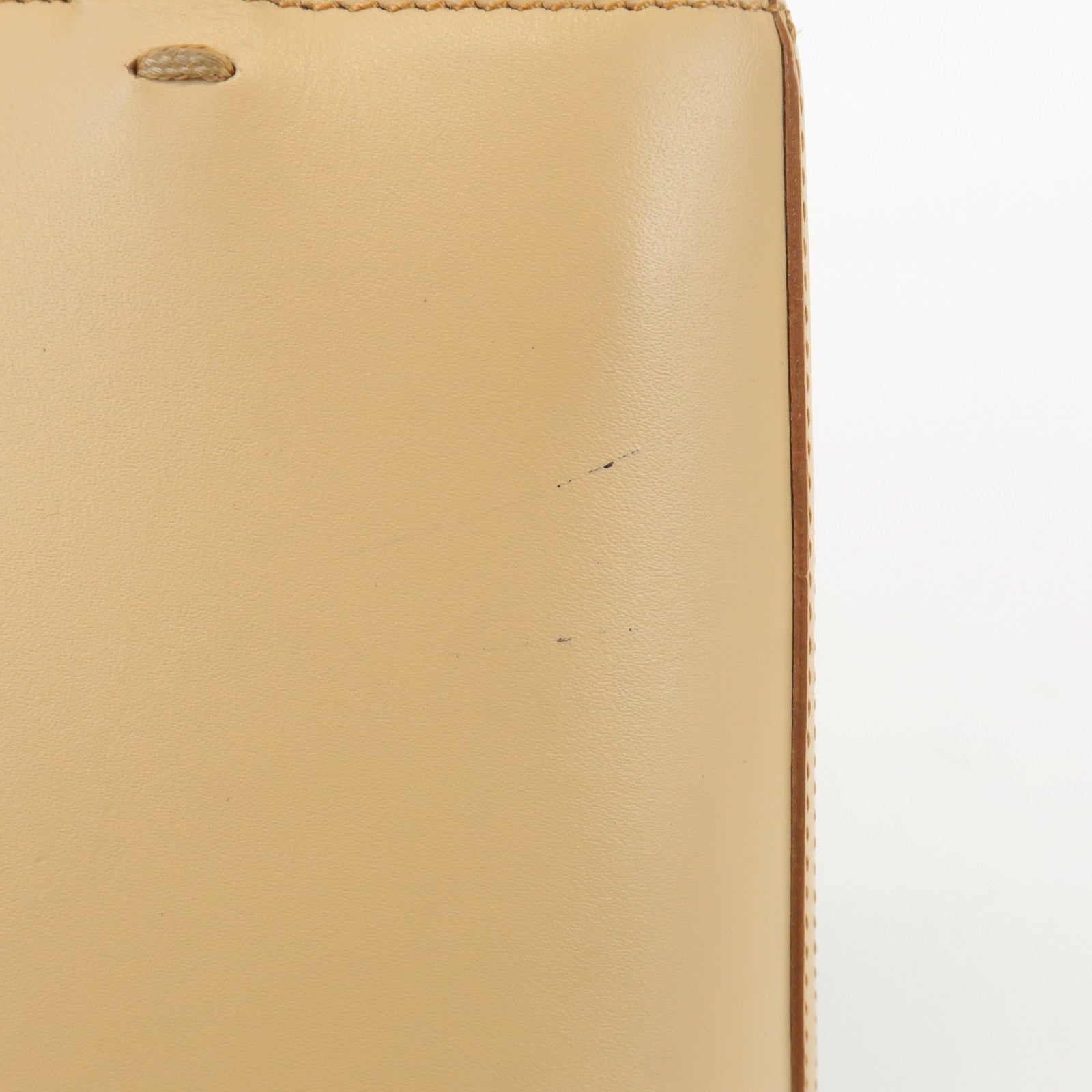 BURBERRY London Leather Suede Tote Bag Hand Bag Beige Used